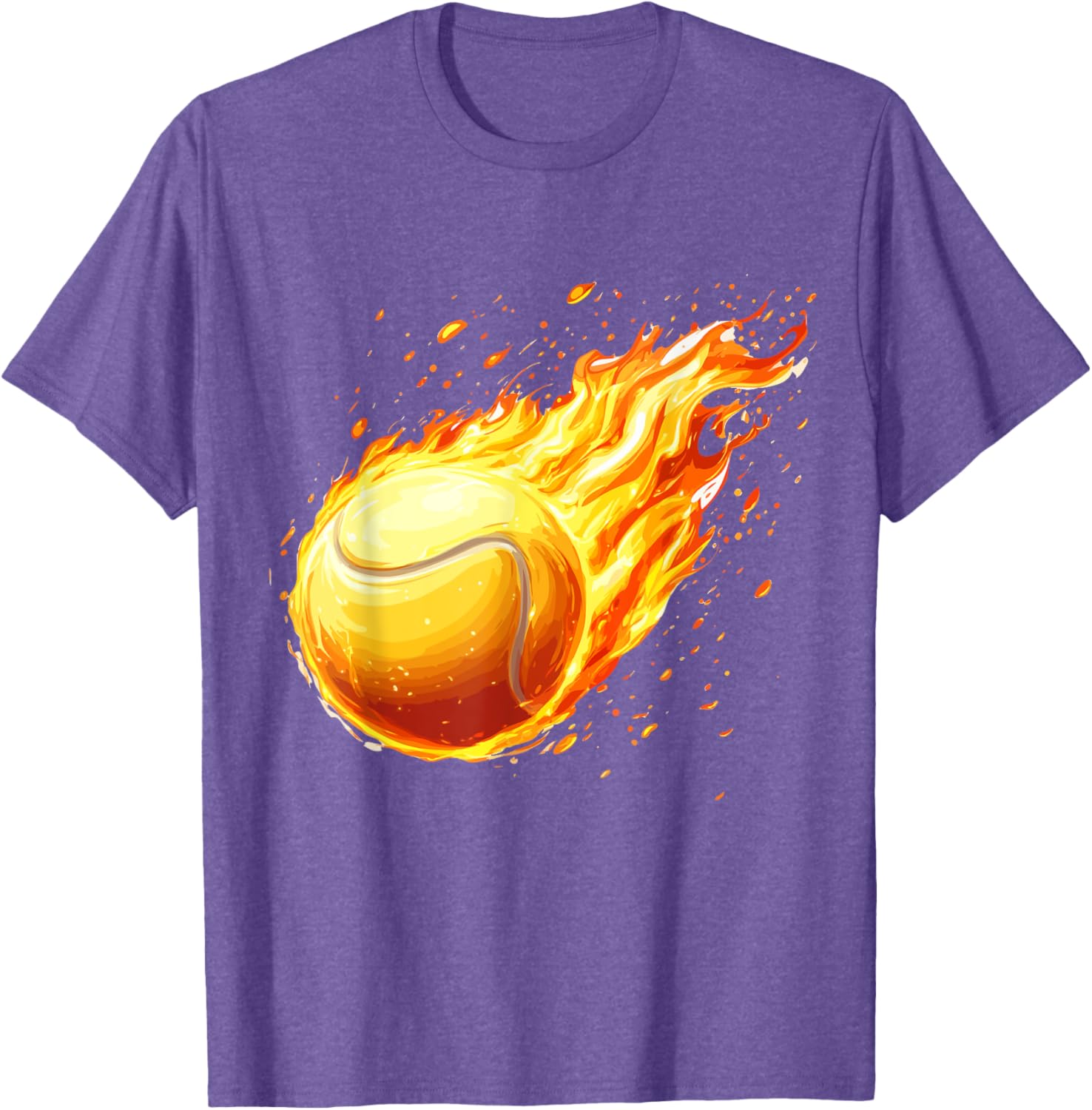 Burning Tennis Ball Fire Tee for Passionate Tennis Players - 8