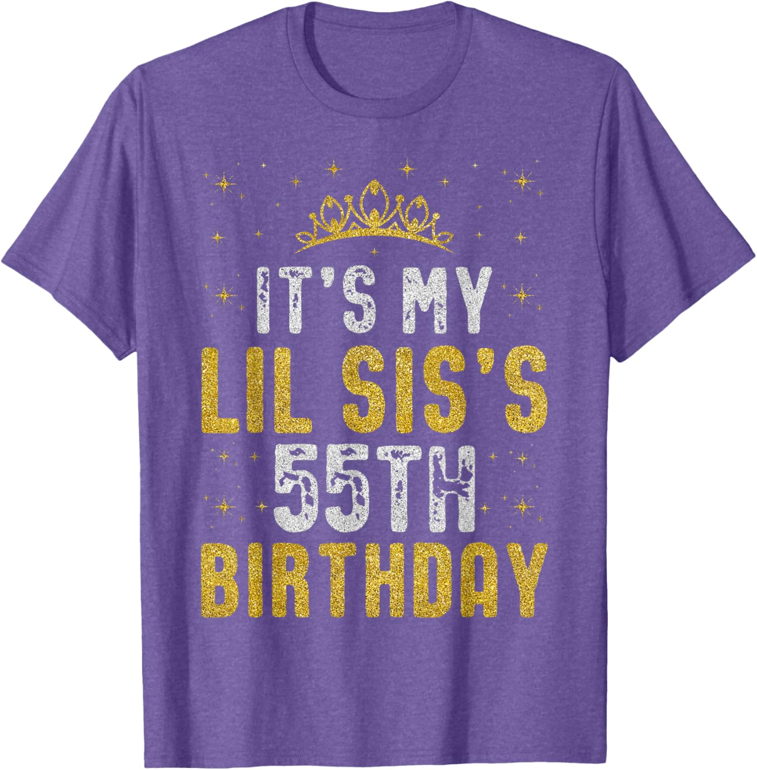 Happy 55th Birthday Lil Sis T-Shirt 1970 Vintage Birthday Gift - 7