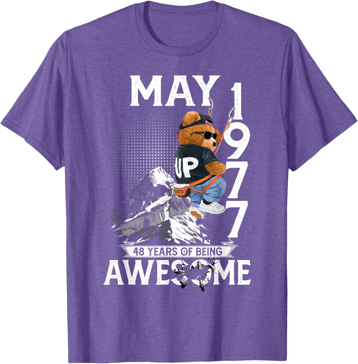 48th Birthday Bear Legends May 1977 T-Shirt for Men 48 Years Old - 18