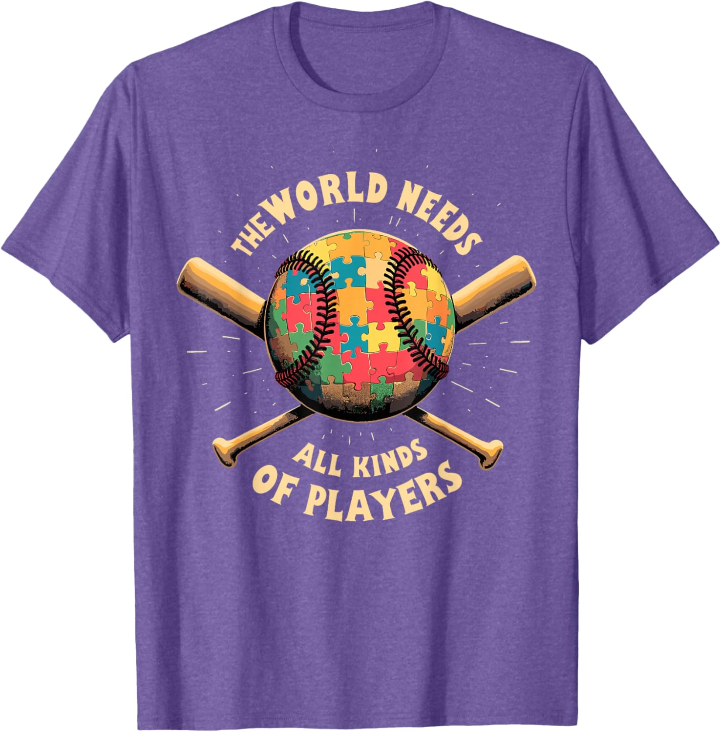 Autism Awareness Support T-Shirt for Baseball Players and Fans - 22