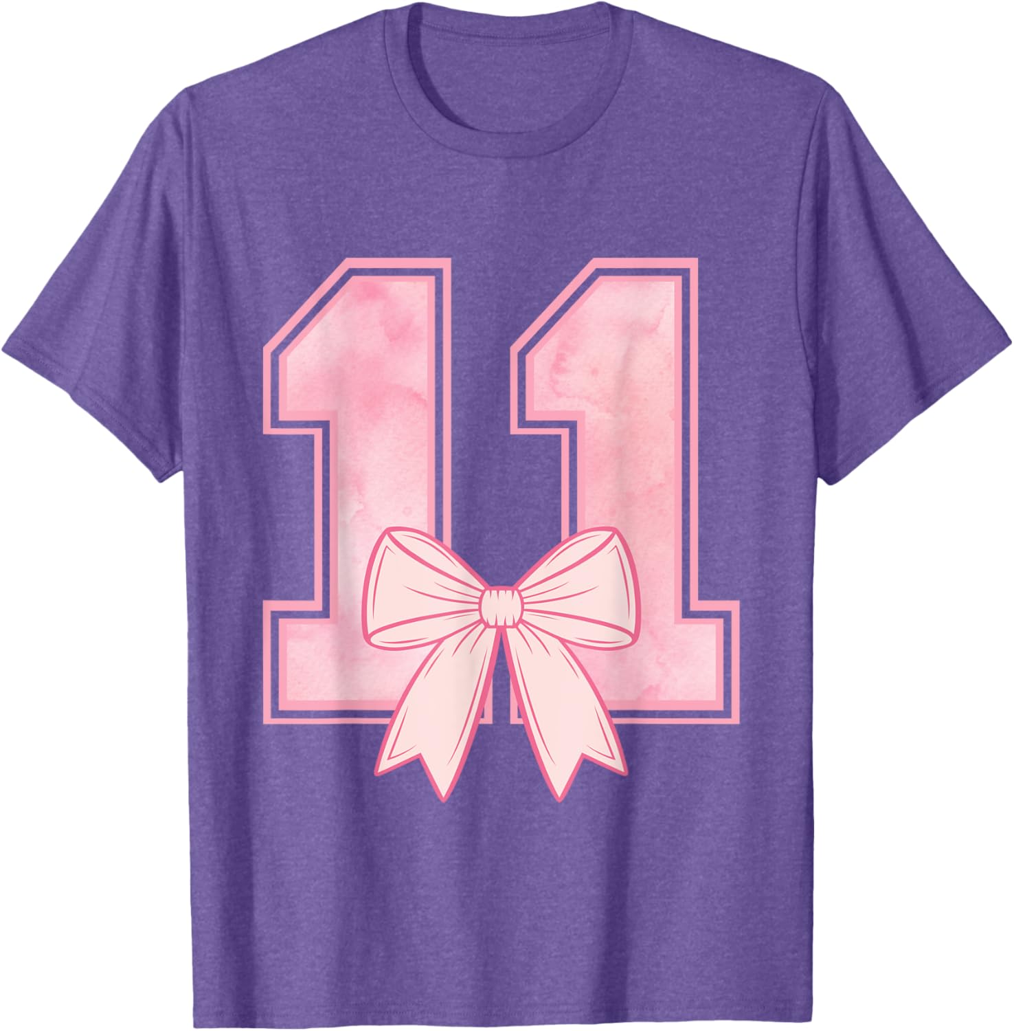 Cute Birthday Girl Pink Coquette Bow T-Shirt for 11 Year Olds - 8