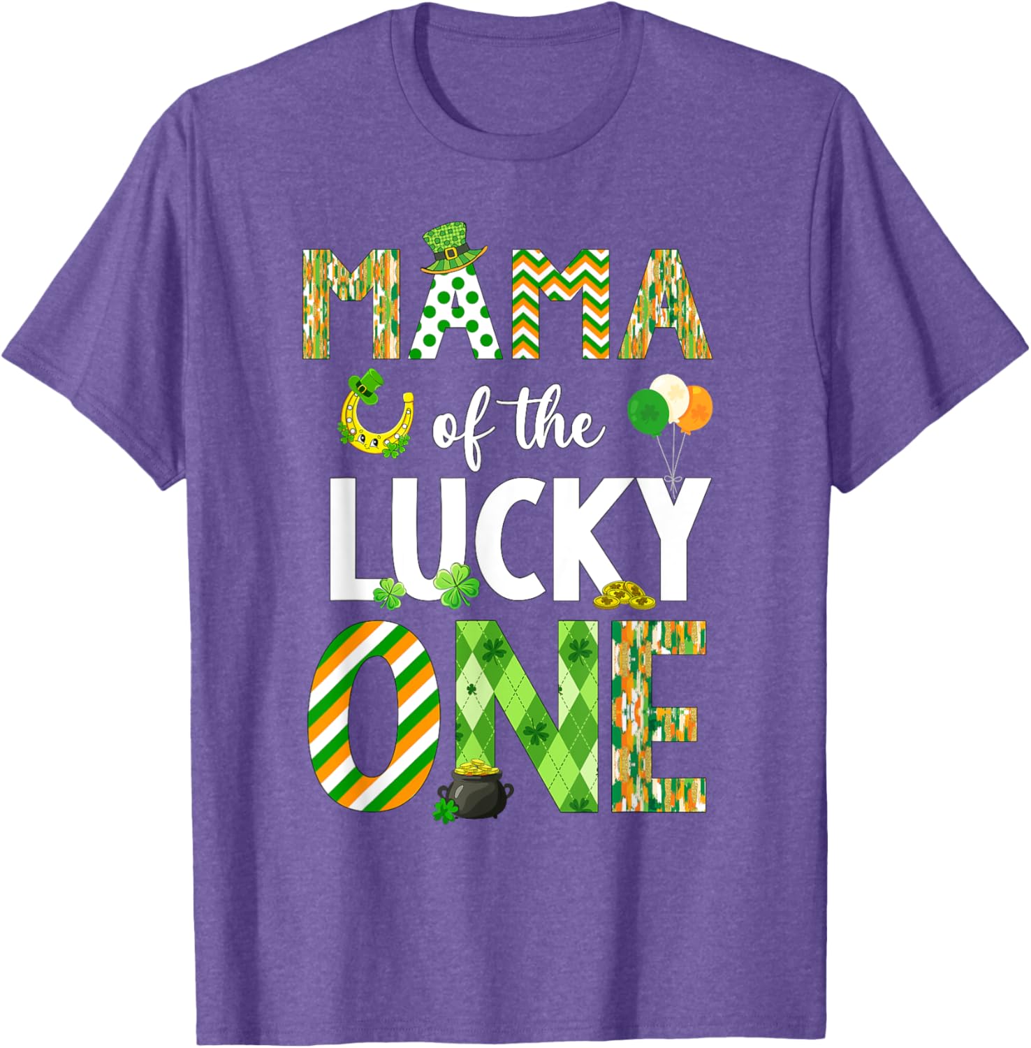 Mama Of The Lucky One 1st Birthday T-Shirt for St. Patrick's Day Fun - 5