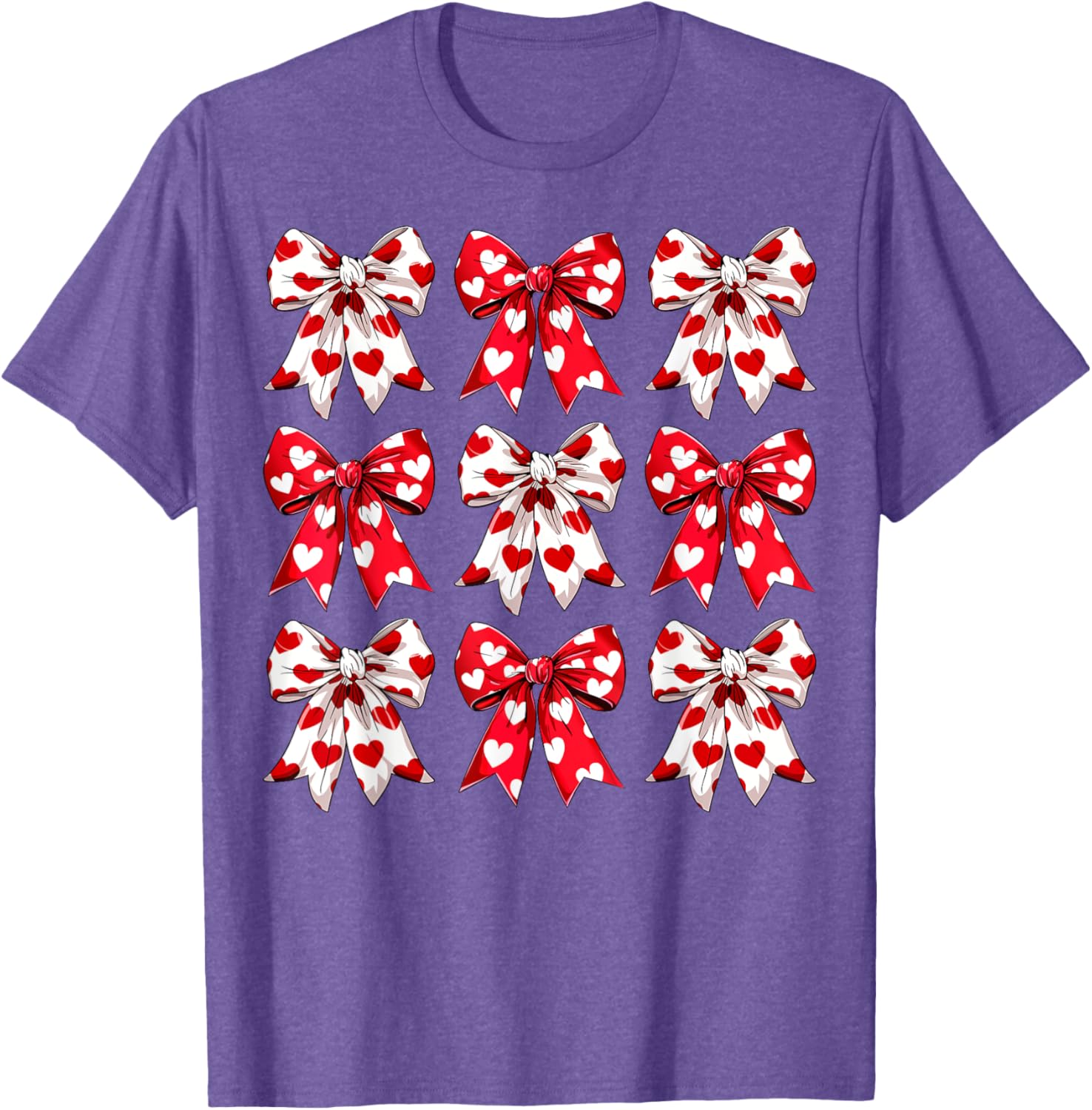 Valentine's Day Heart Bow T-Shirt for Women, Girls, Kids & Toddlers - 26