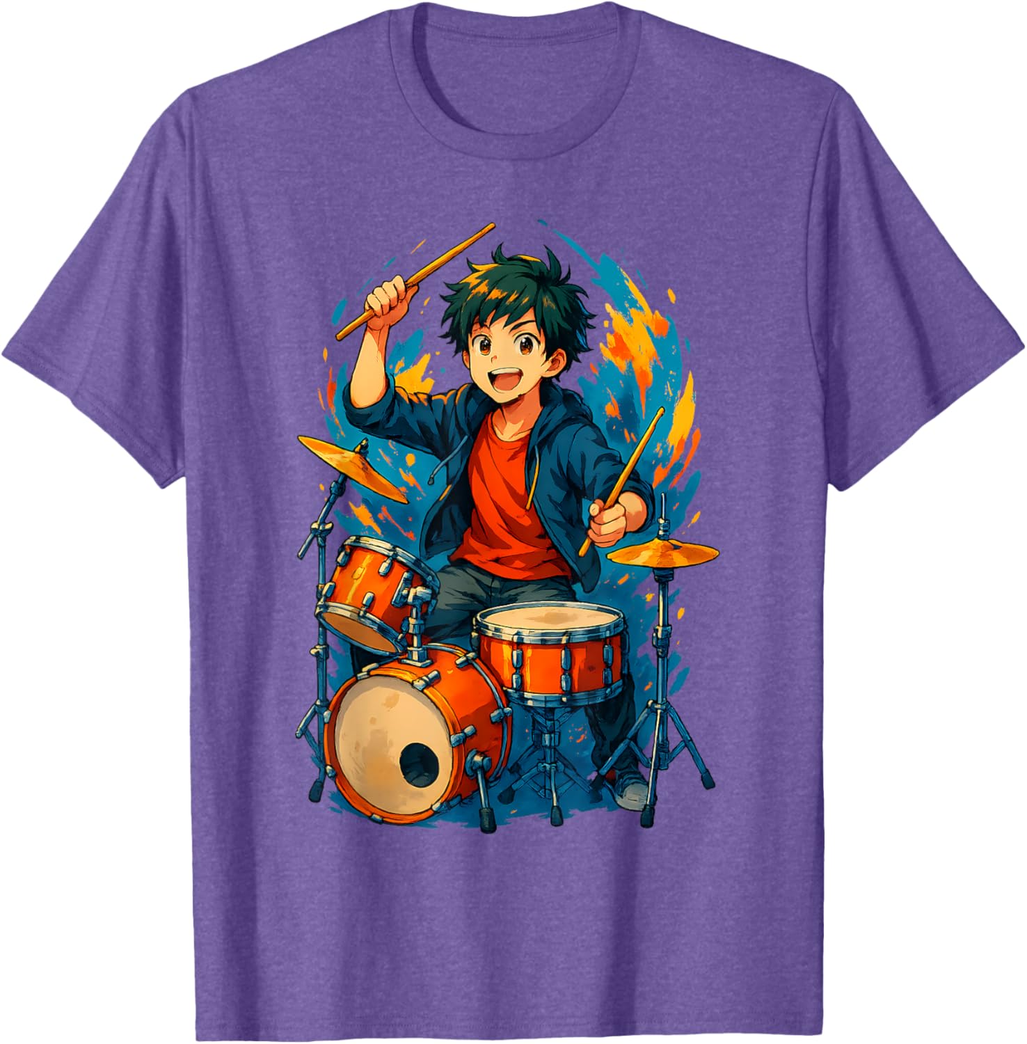 Anime Drummer Music T-Shirt for Music Lovers and Anime Fans - 12