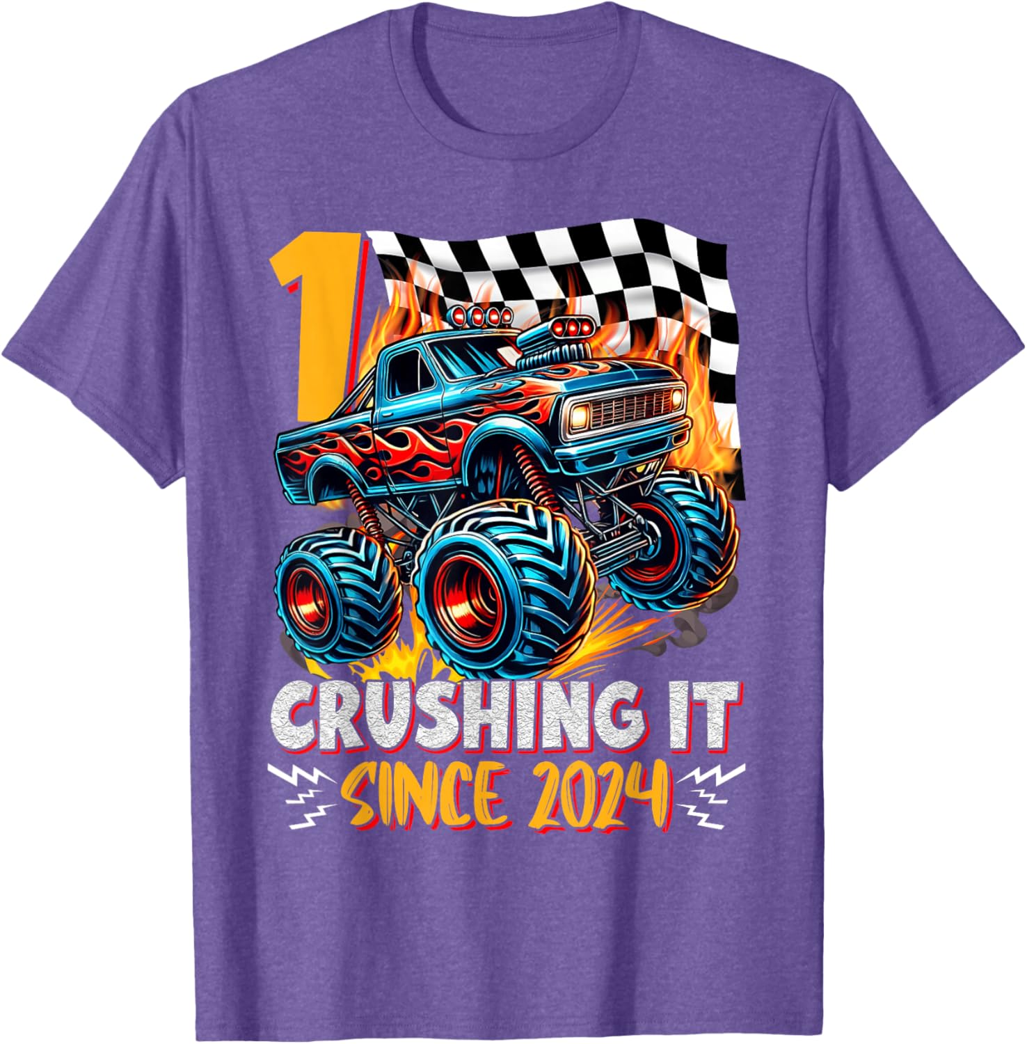 Birthday Monster Truck T-Shirt for 1 Year Old Boys - 1st Birthday Fun - 5