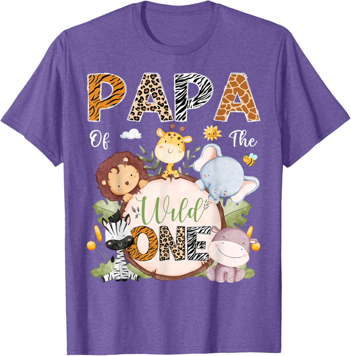 Papa Of The Wild One 1st Birthday Safari T-Shirt for Jungle Lovers - 4