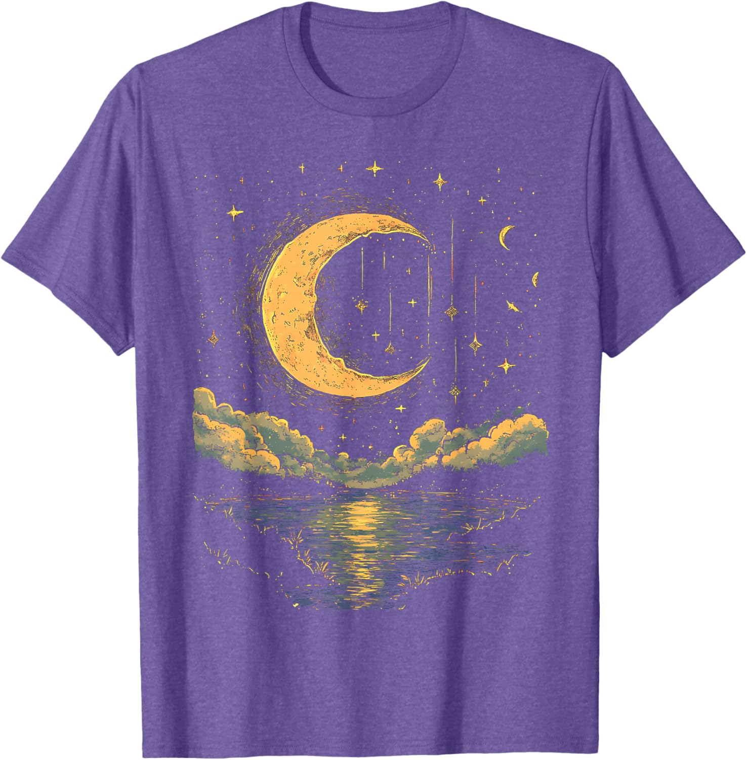 Boho Half Moon Vintage T-Shirt for Celestial Hippie Style Enthusiasts - 5