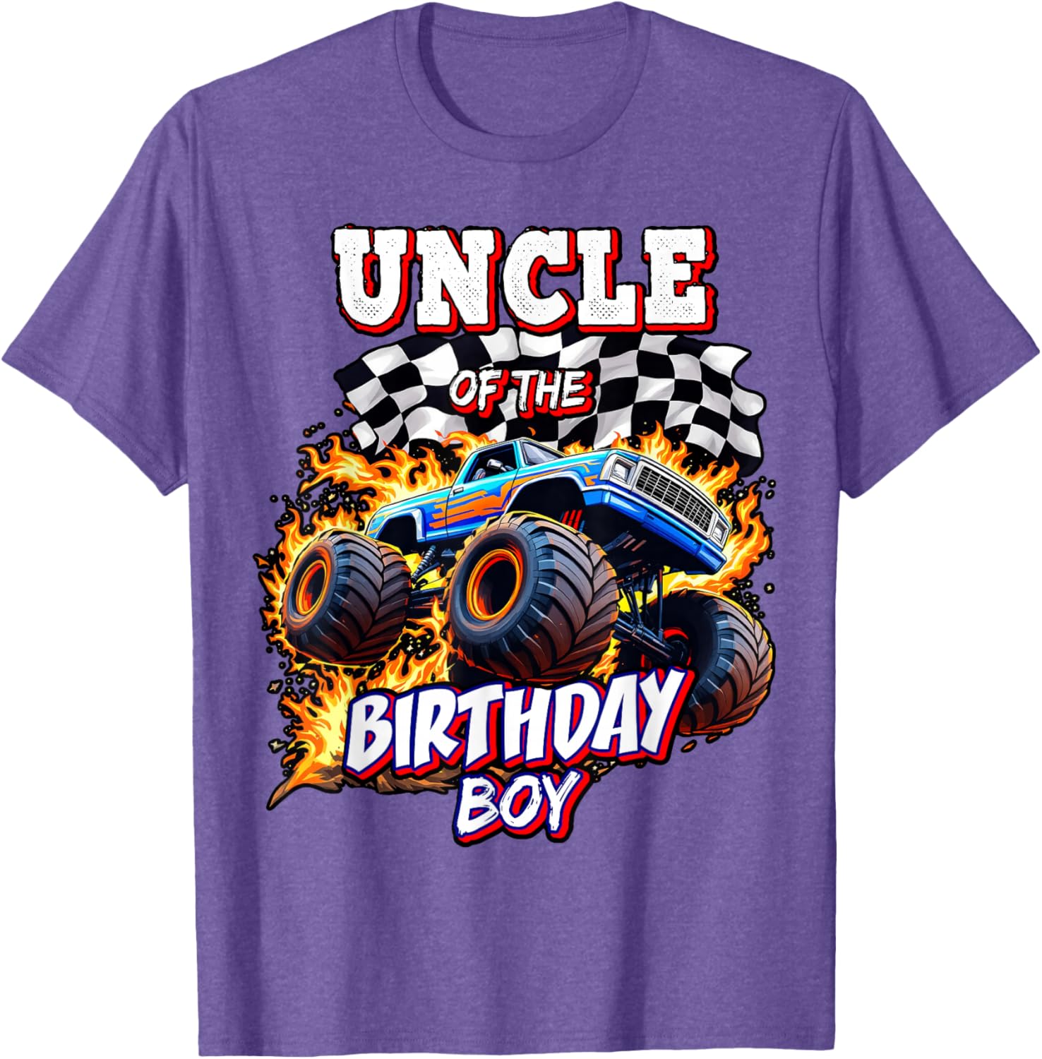 Uncle of the Birthday Boy Monster Truck Party T-Shirt for Fun Celebrations - 6
