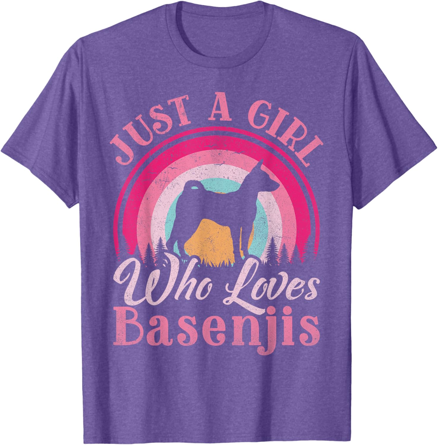 Just A Girl Who Loves Basenji Dog T-Shirt for Women and Girls - 4
