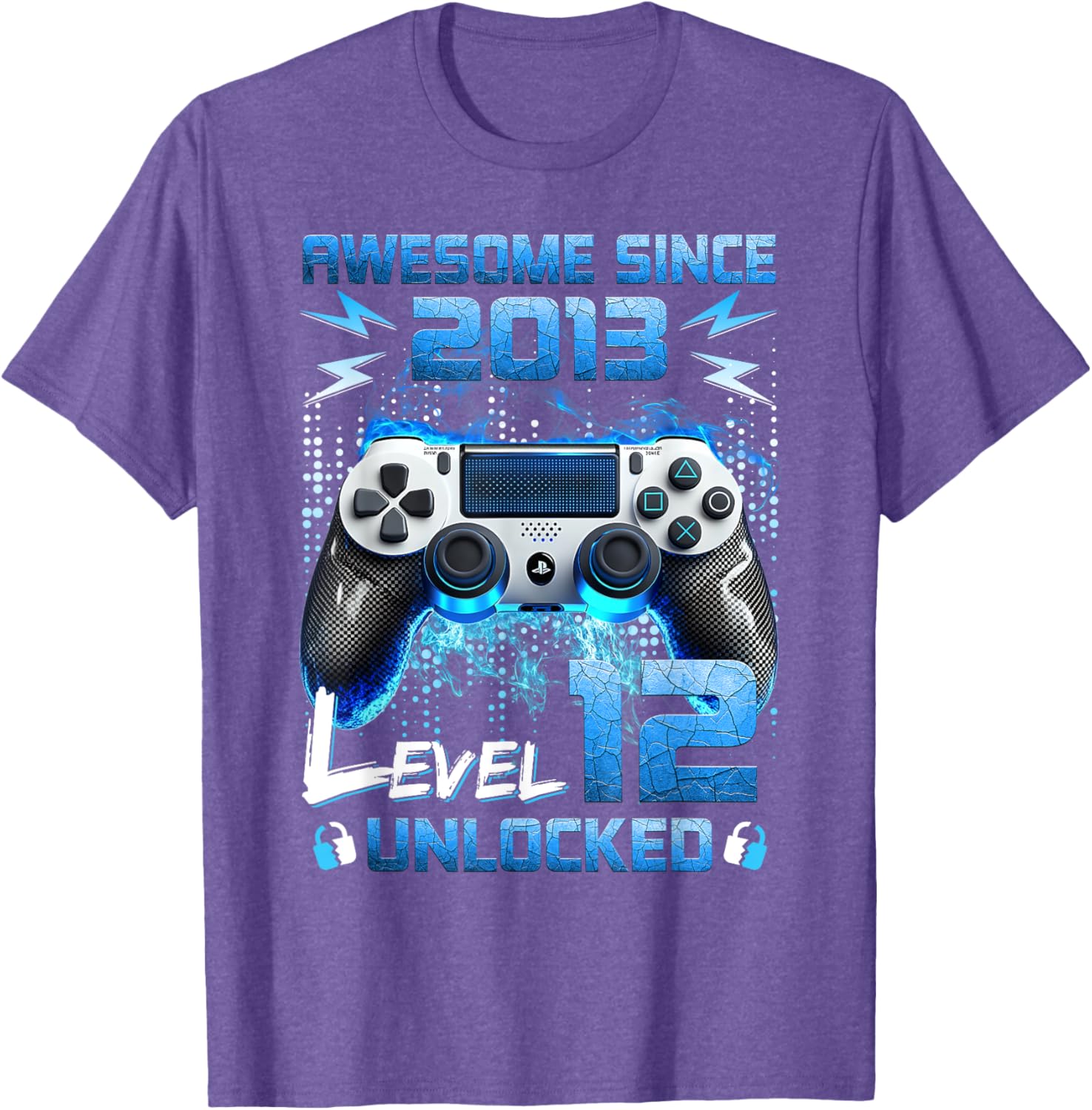 Level 12 Unlocked Video Gamer T-Shirt for 12 Year Old Birthday Fun - 11