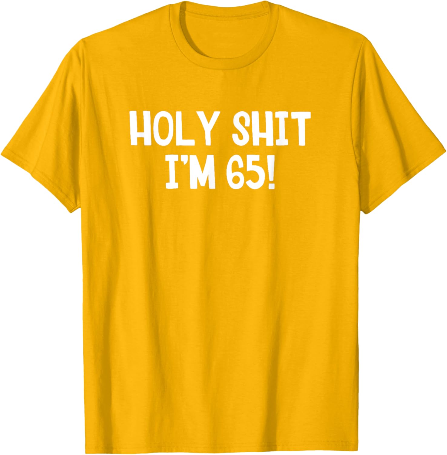 Holy Shit I'm 65 T-Shirt Fun Birthday Gift for Men and Women Stylish Design - 18