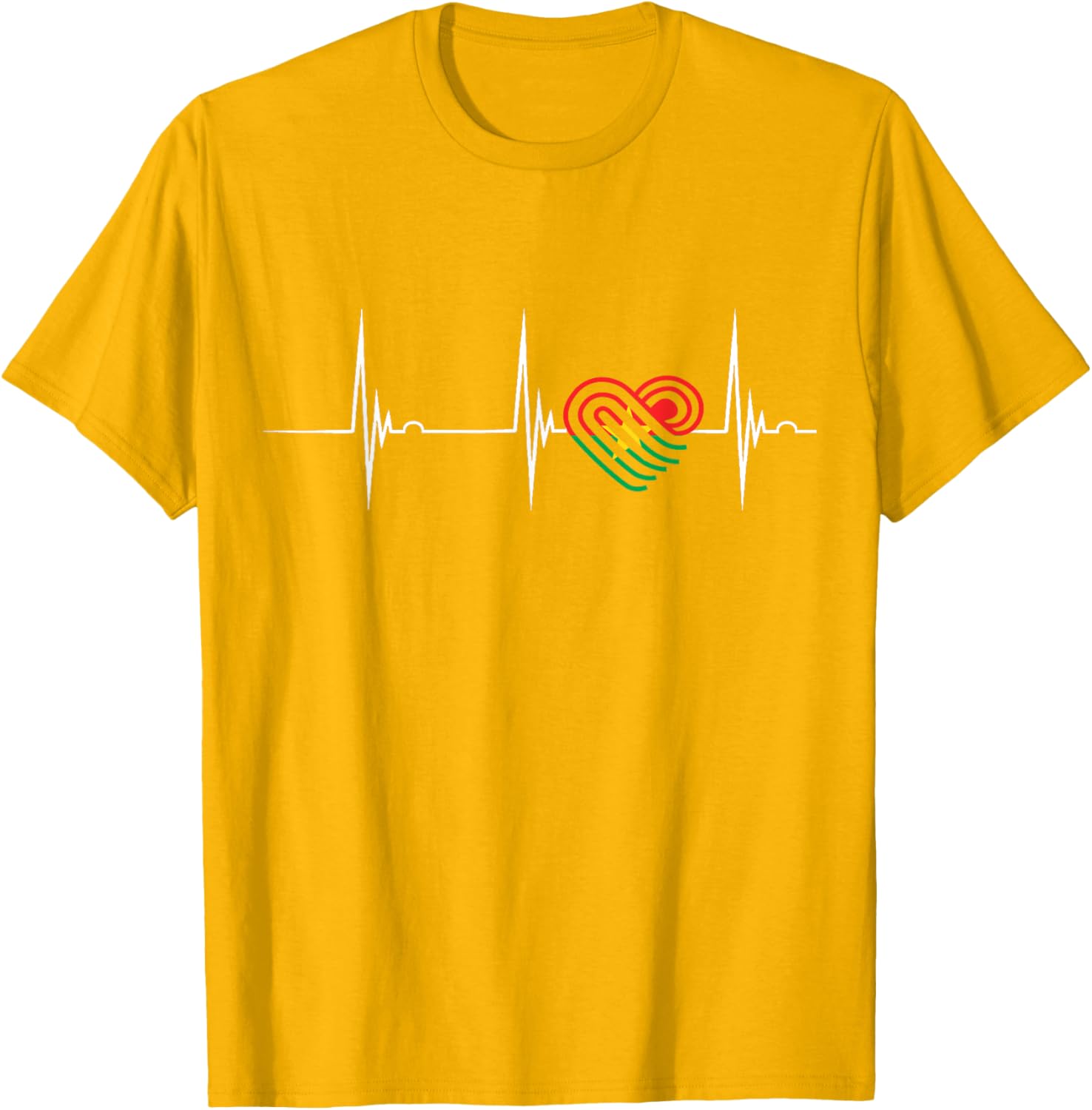 Burkina Faso Heartbeat EKG Pulse T-Shirt Celebrating Burkina Fasoan Roots - 18