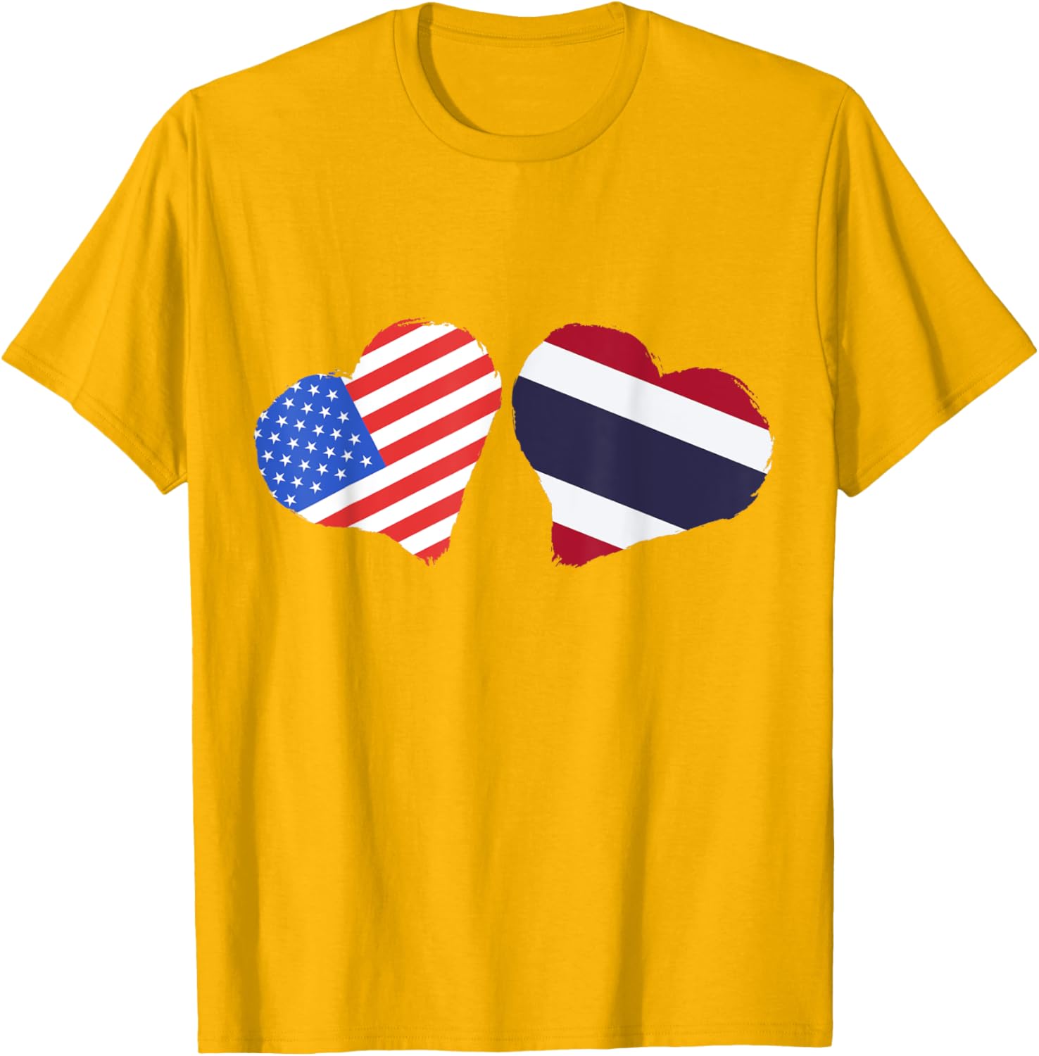 Thailand USA Heart Flag T-Shirt for Thai Roots and Pride in America - 4