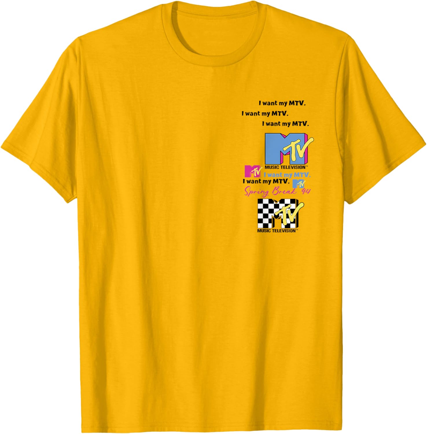MTV Spring Break 94 Retro Pop Art Tee - Vintage Style Graphic T-Shirt - 6