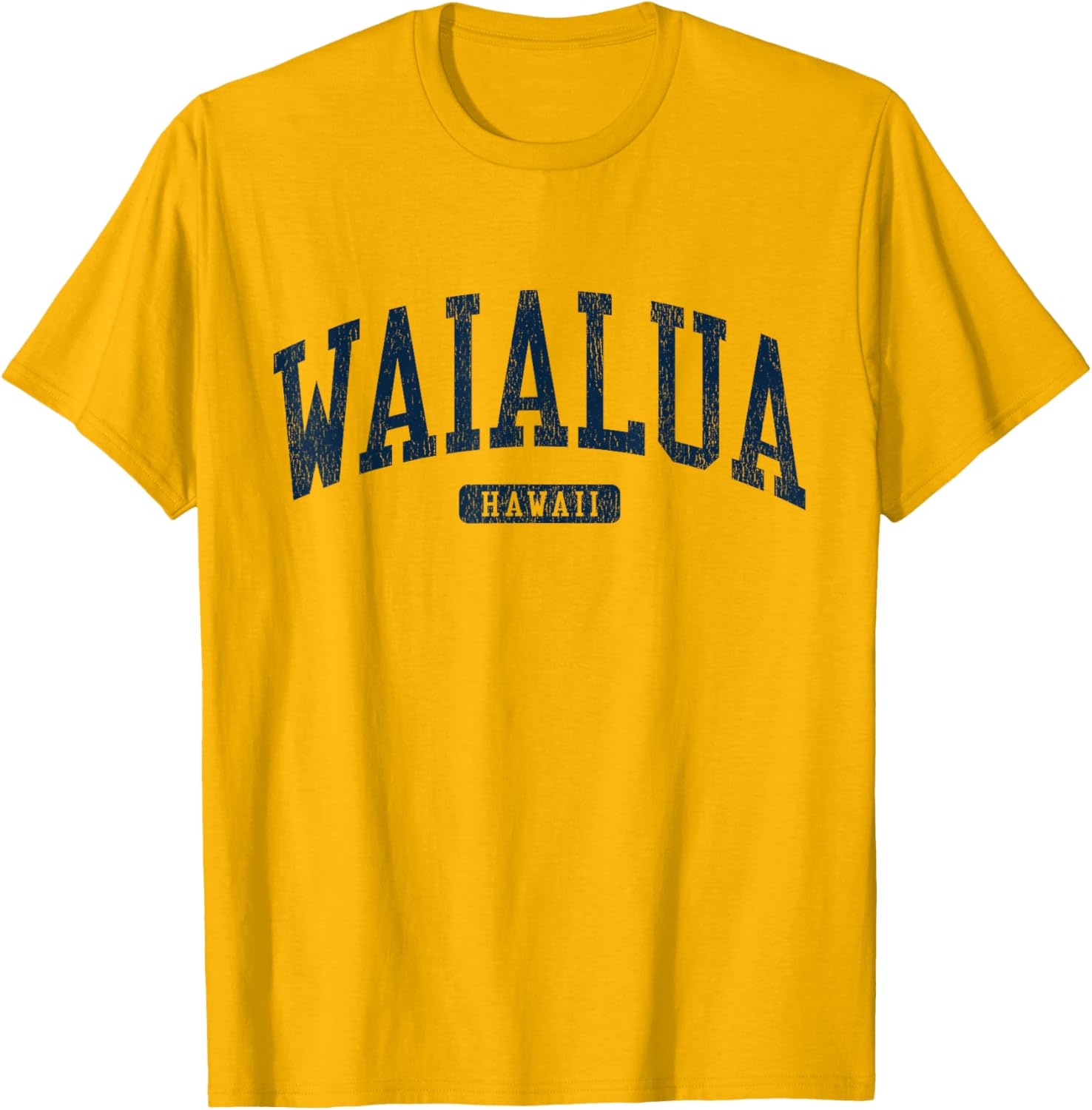Waialua Hawaii College Style Blue T-Shirt for Casual Wear and Comfort - 13