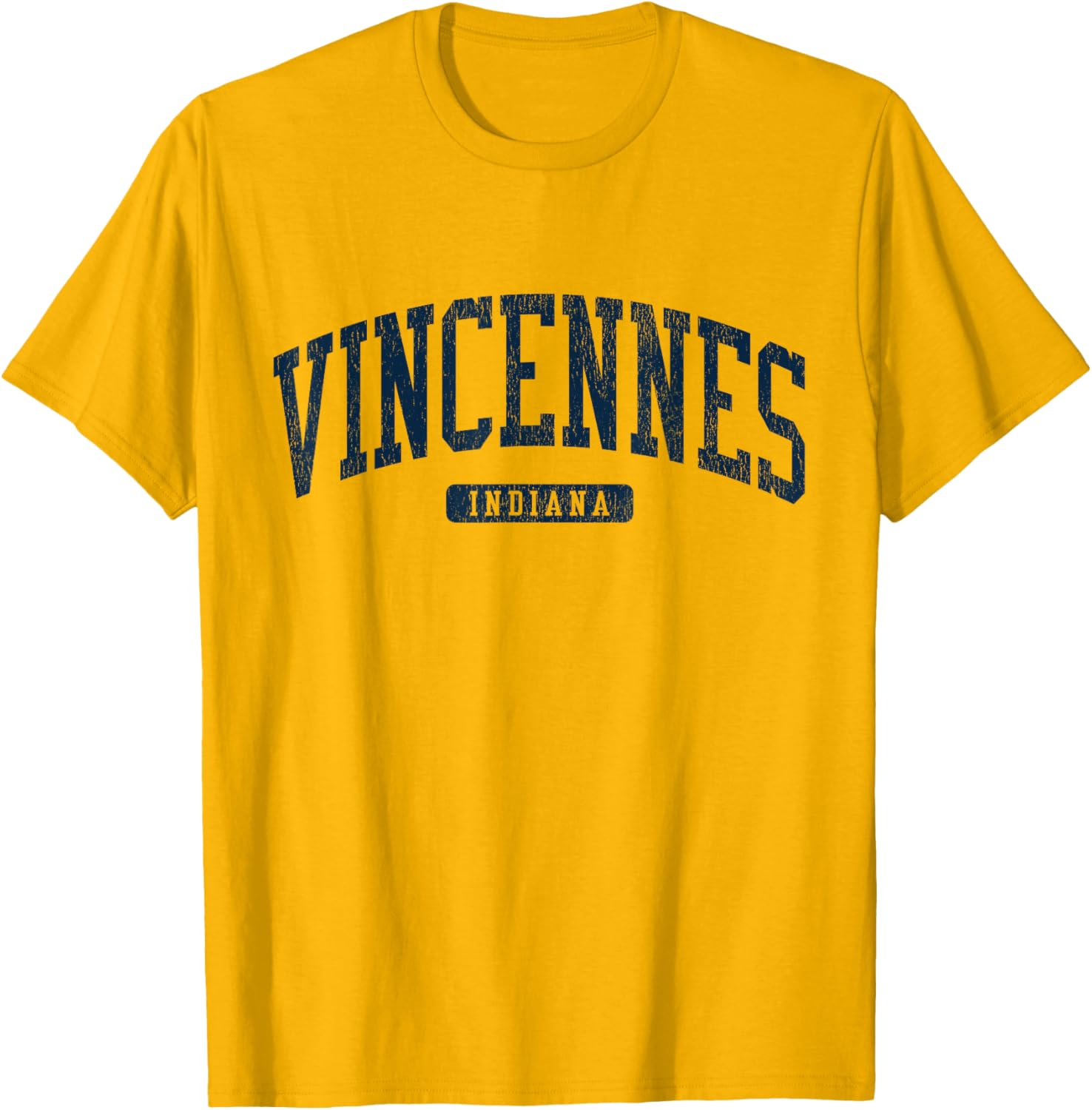 Vincennes Indiana College Style Blue T-Shirt for Students and Alumni - 8