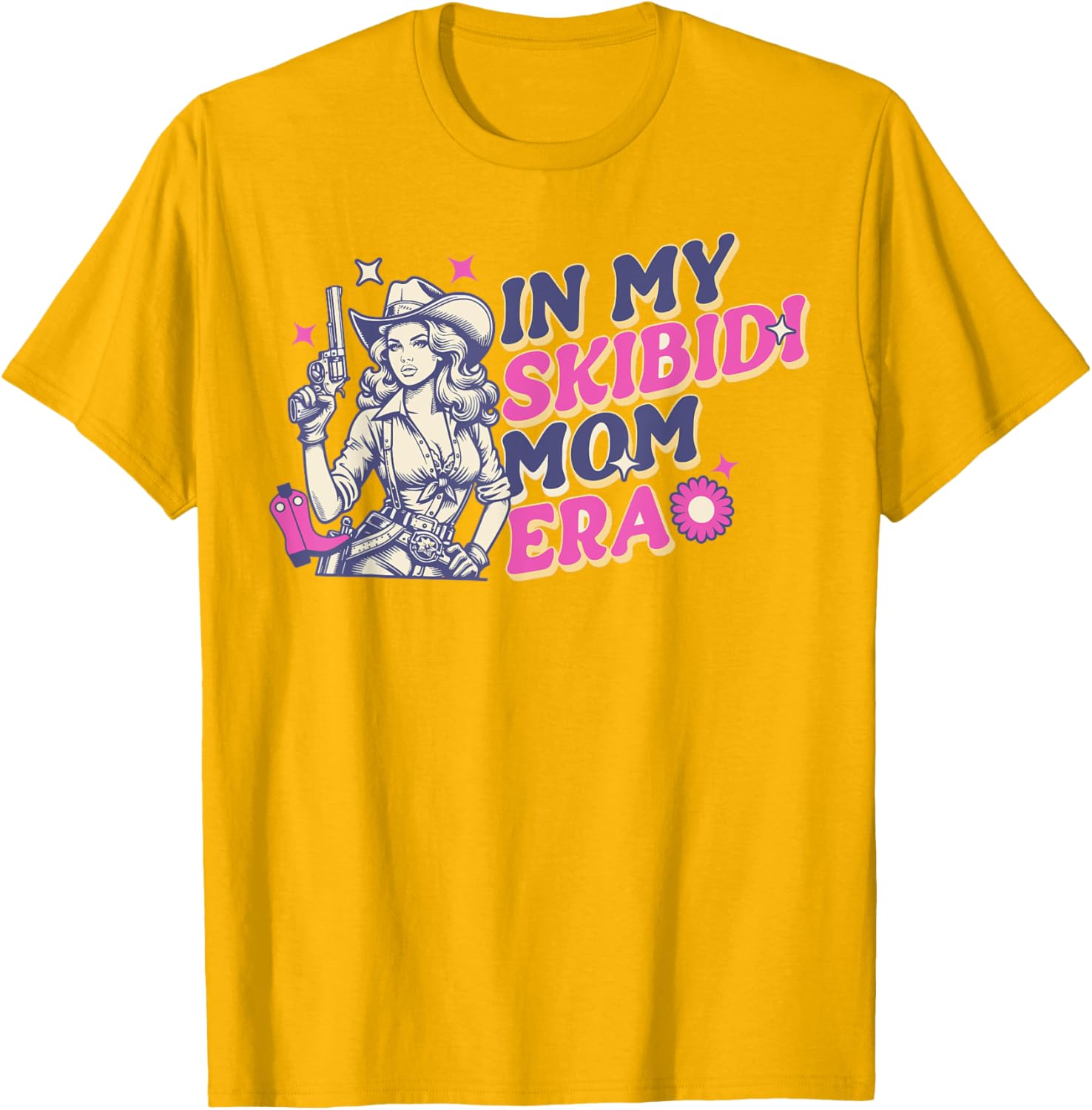 Vintage Skibidi Mom Era Cowgirl Western Rodeo T-Shirt for Women - 10