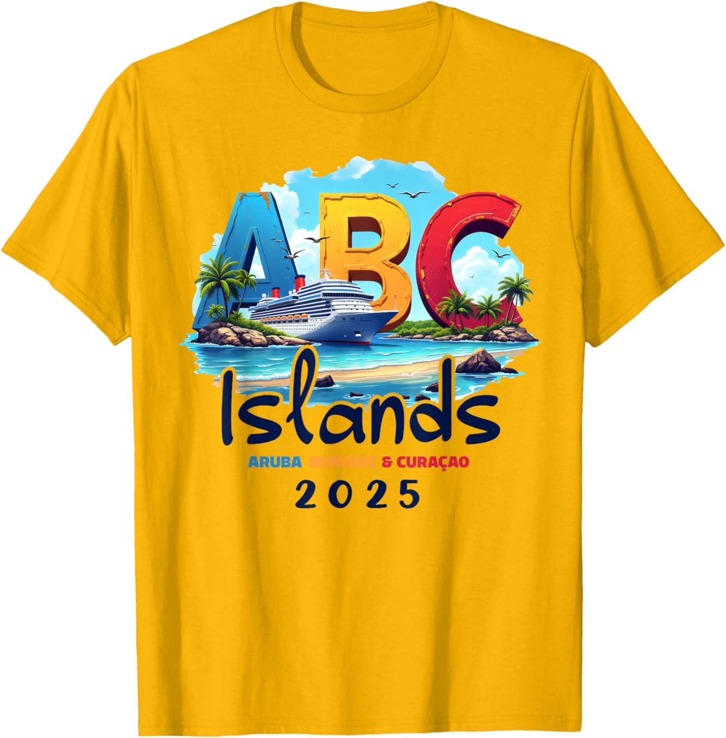 ABC Islands Cruise Vacation 2025 T-Shirt for Aruba Bonaire Curacao Fun - 4