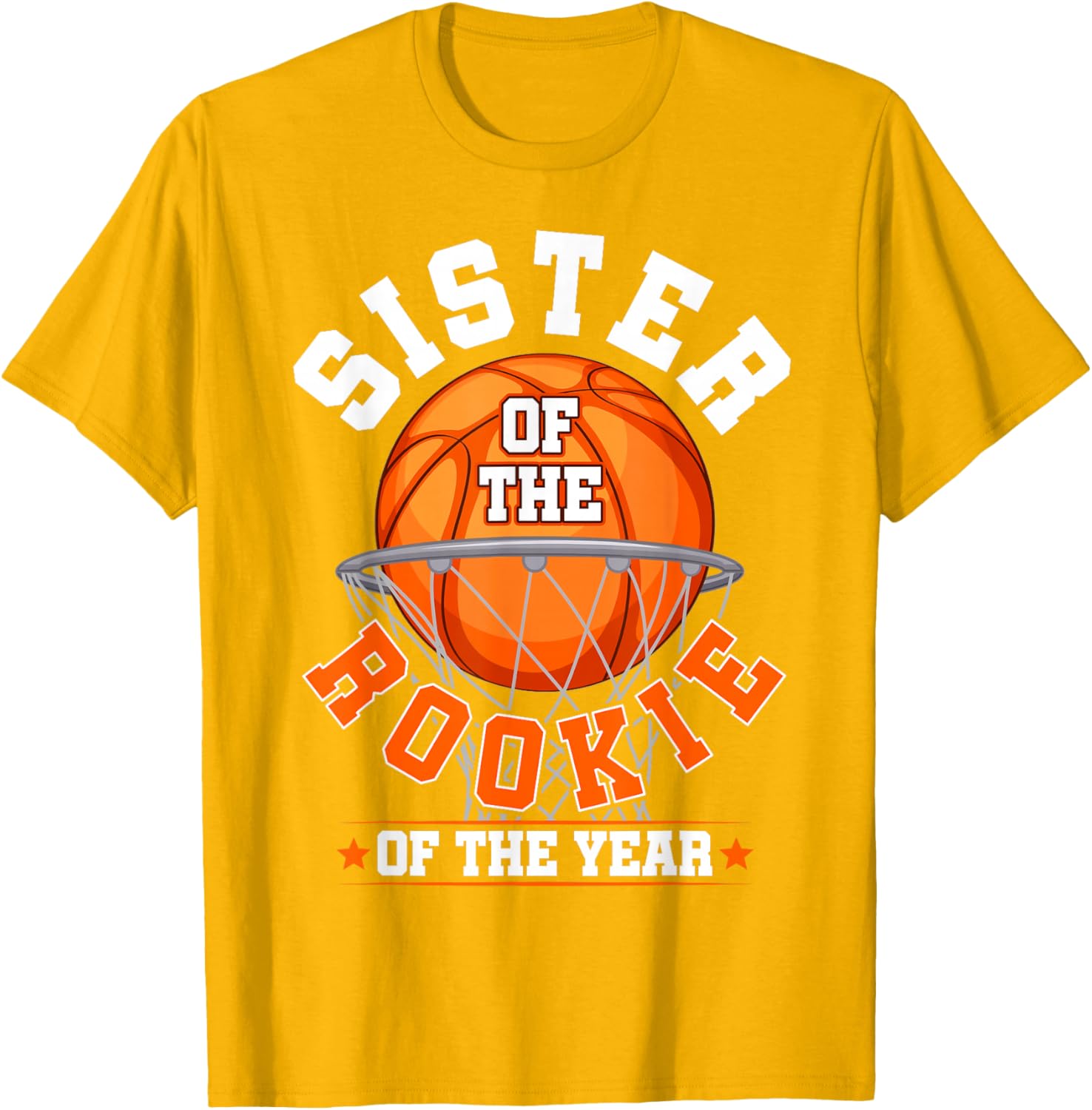 Adorable Sister of Rookie 1st Birthday Basketball Family Matching T-Shirt - 22
