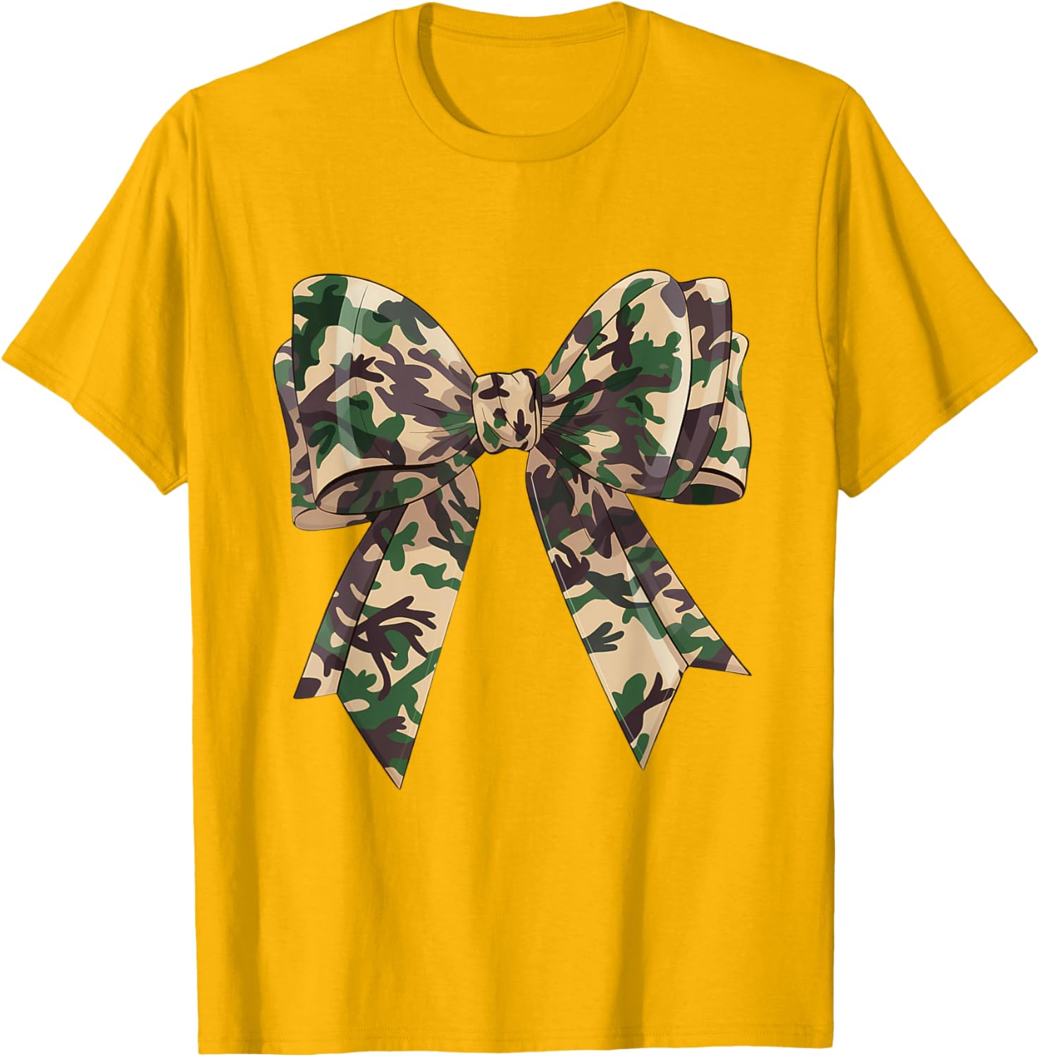 Chic Camouflage Bow Coquette T-Shirt for Hunting Women and Girls - 29