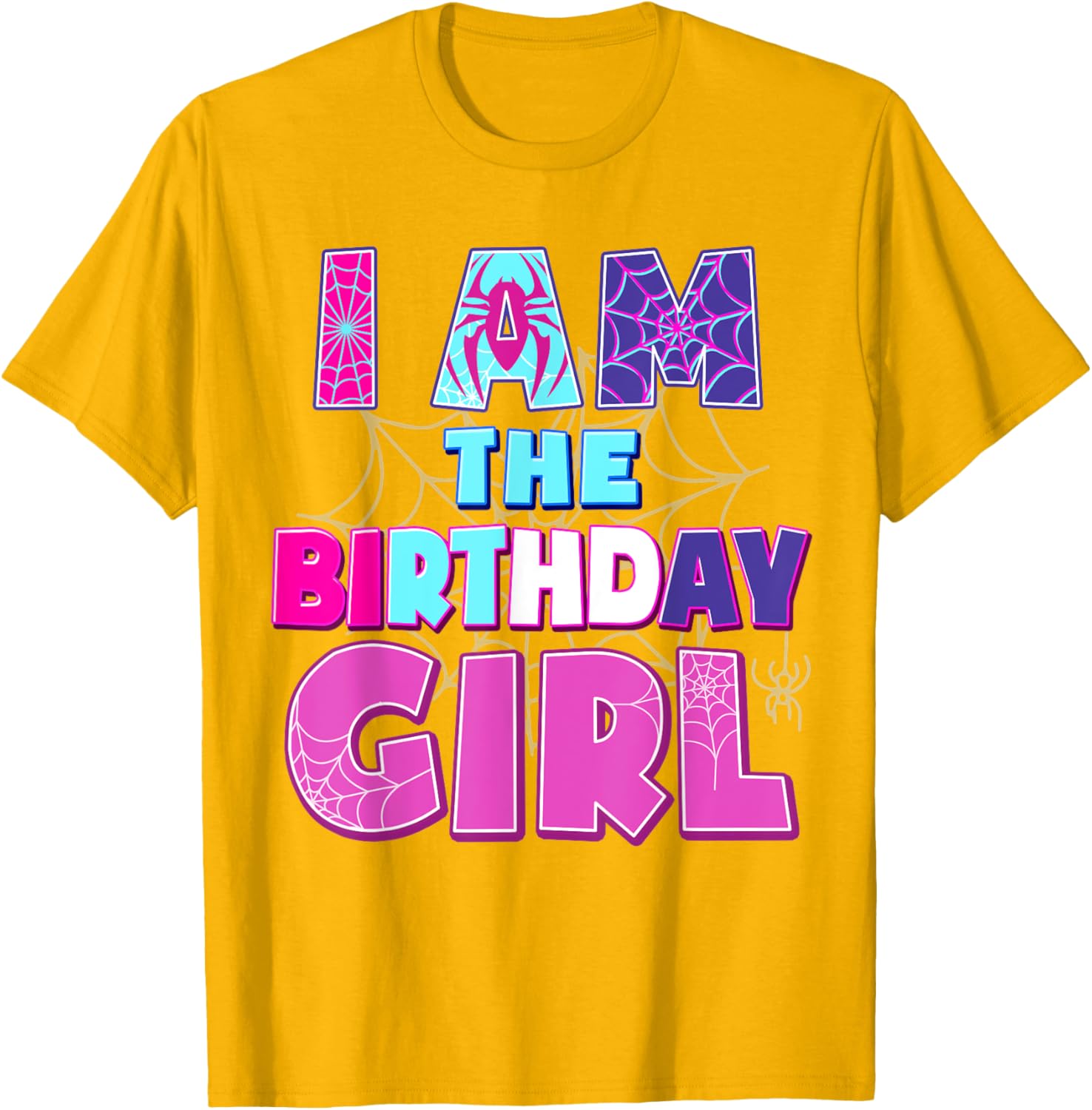 Funny Birthday Girl Spider T-Shirt for Birthday Party Fun - 14