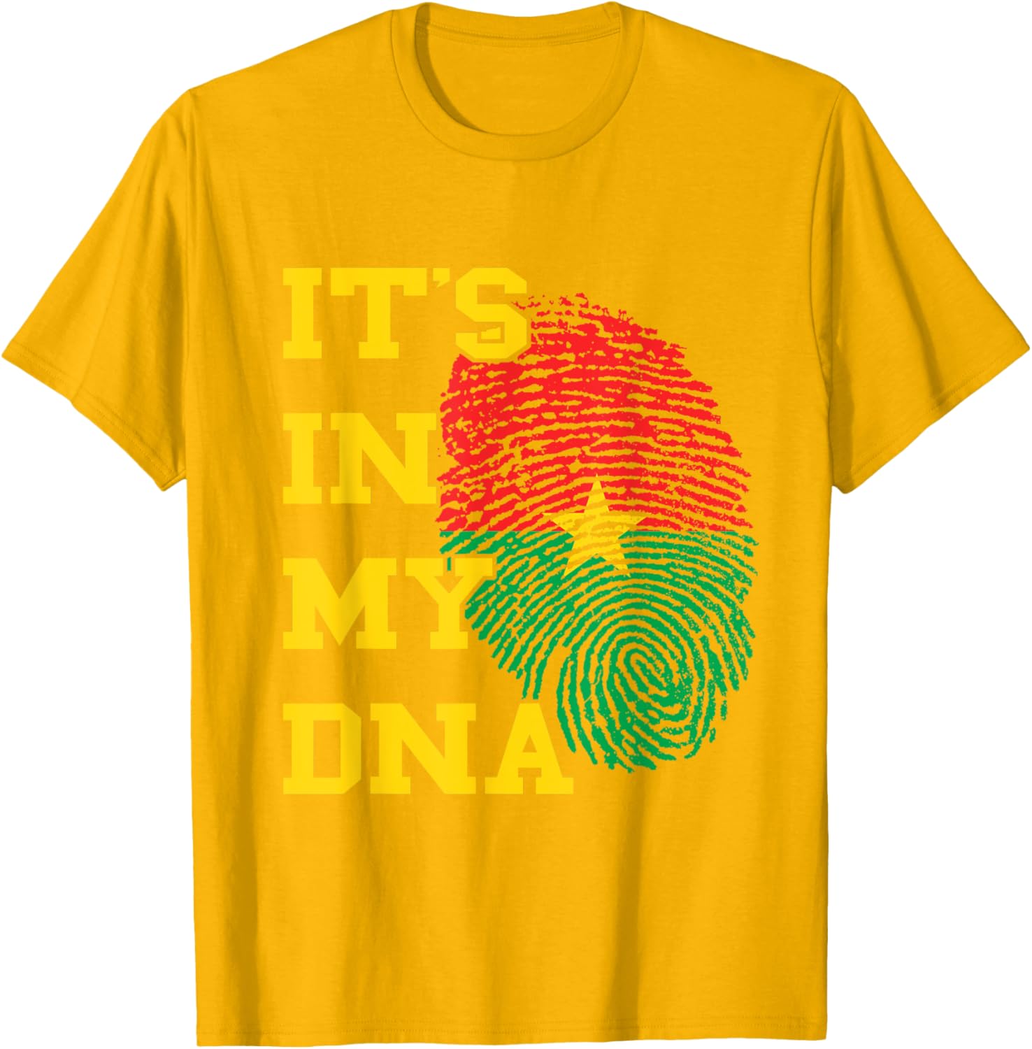 Burkina Faso It's In My DNA Flag Thumbmark T-Shirt for Proud Fans - 7