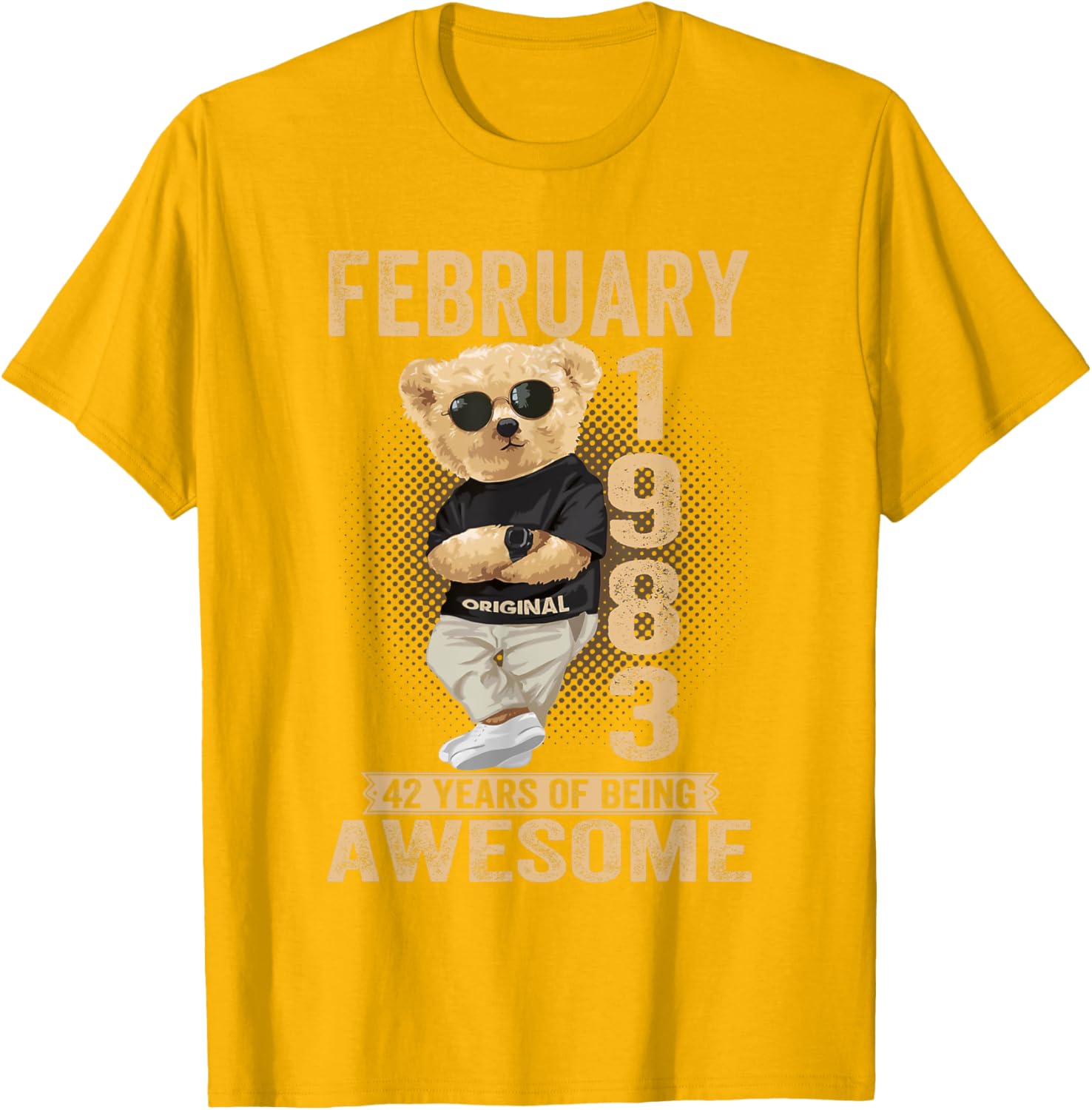 Awesome Teddy Bear T-Shirt for February 1983 Birthday Men and Women - 7