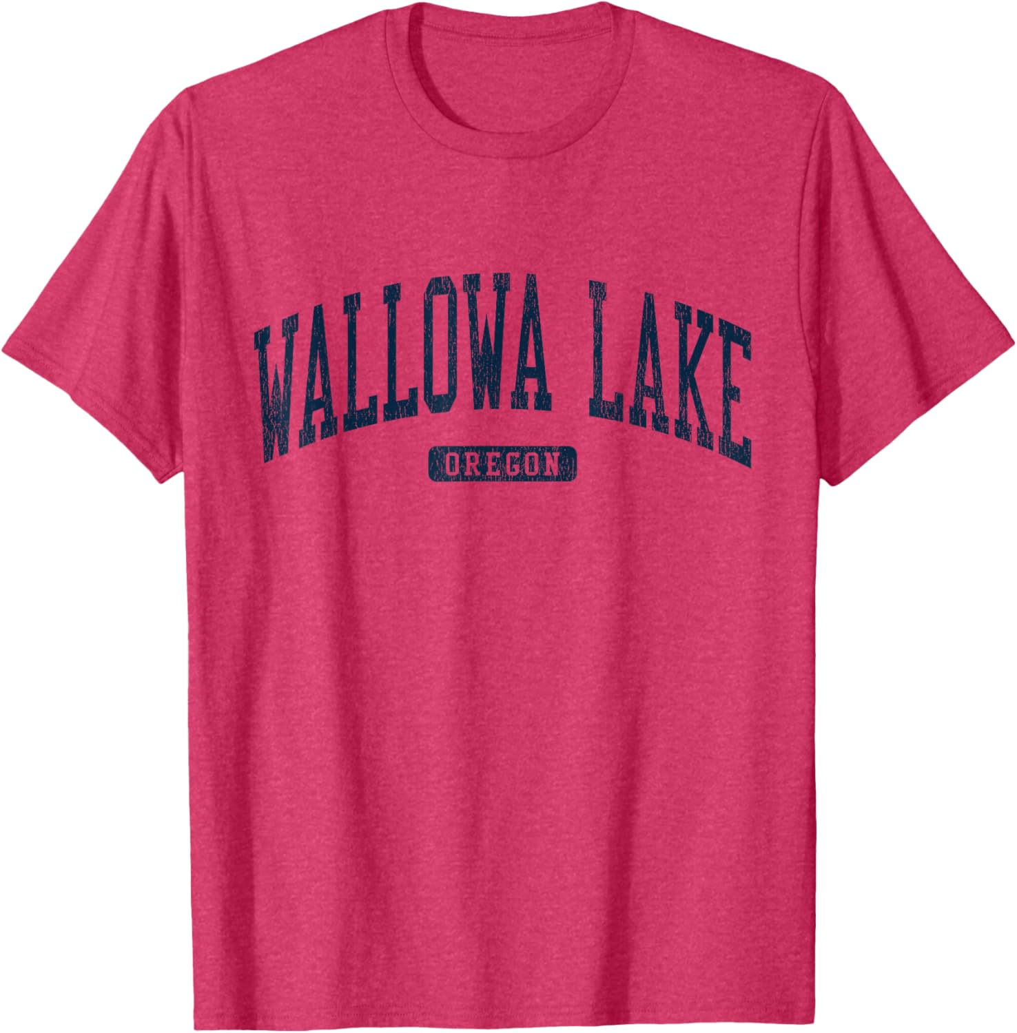 Wallowa Lake Oregon College Style Blue T-Shirt for Casual Wear - 2