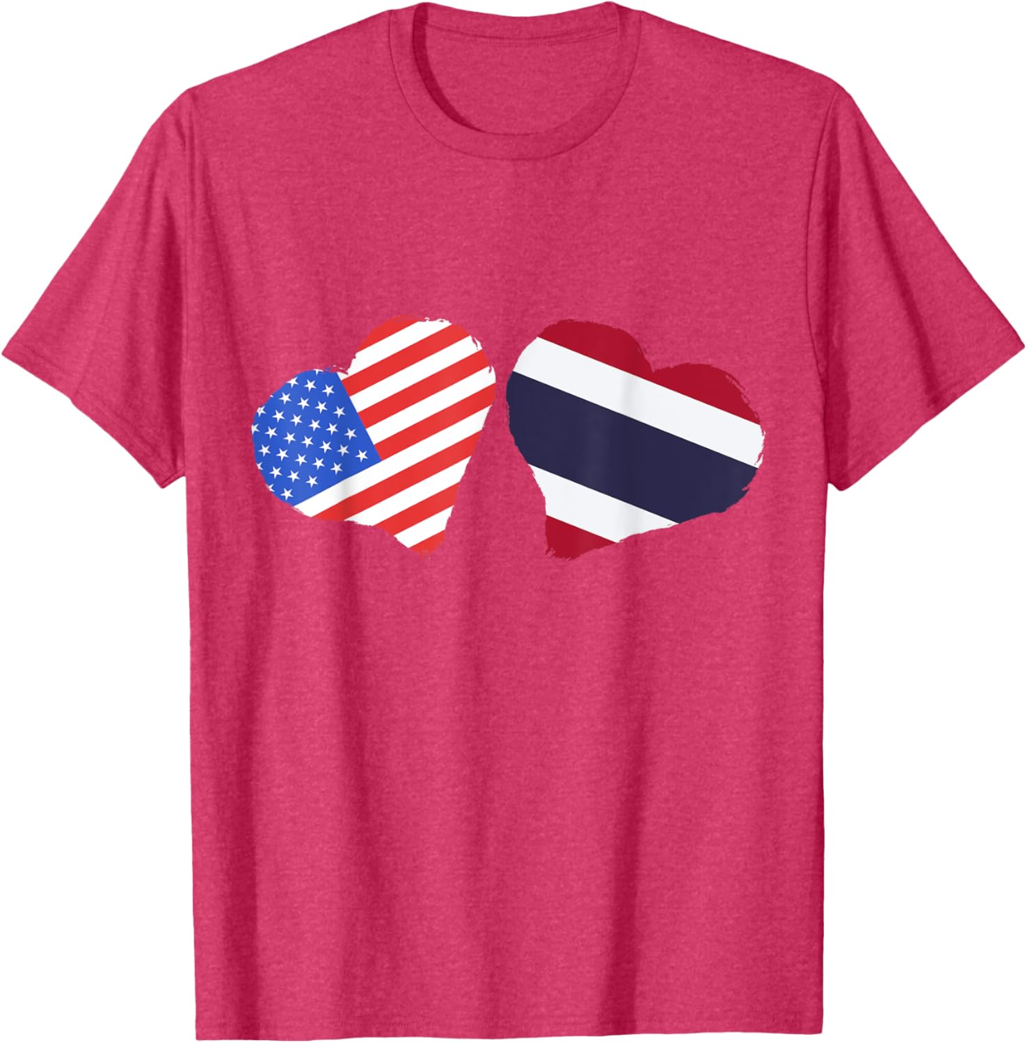 Thailand USA Heart Flag T-Shirt for Thai Roots and Pride in America - 15