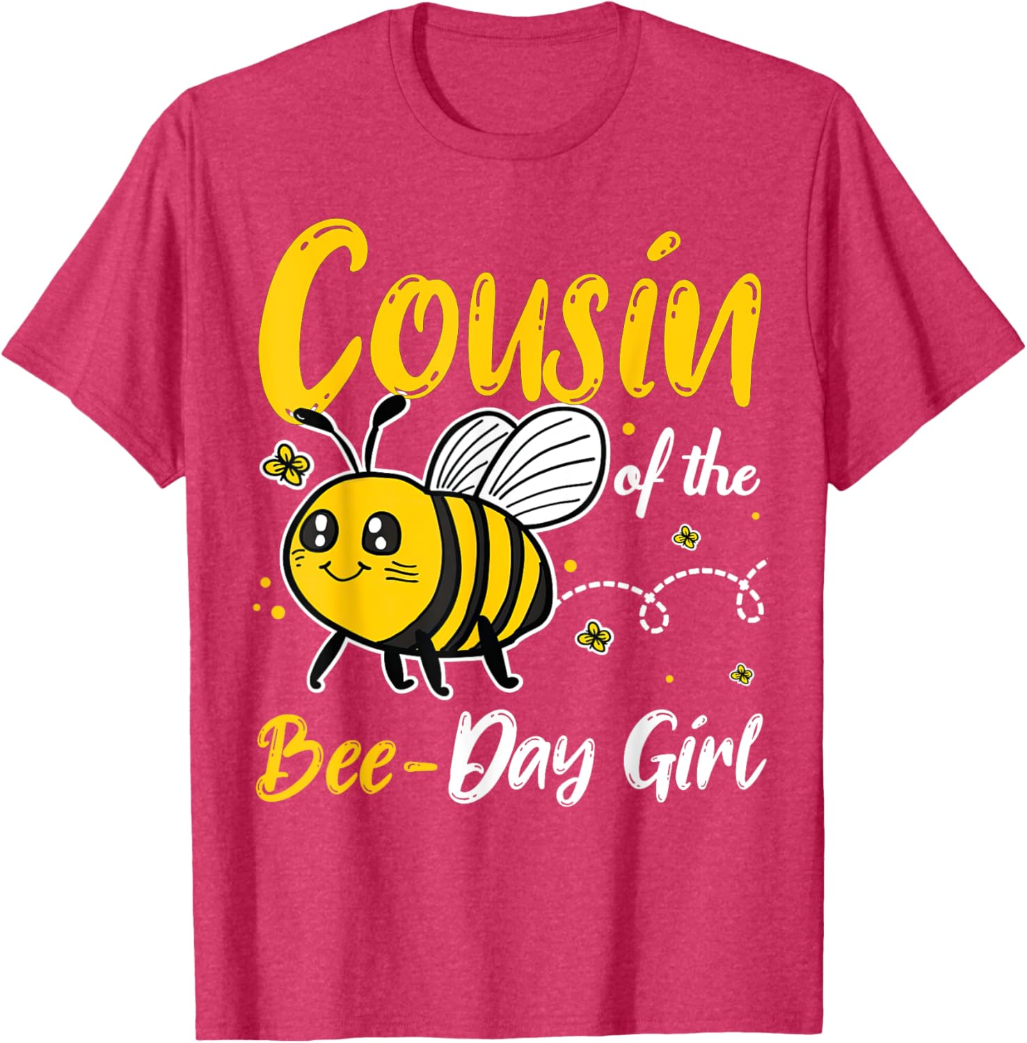 Cousin of the Bee Day Girl Birthday Squad Matching T-Shirt for Kids - 4