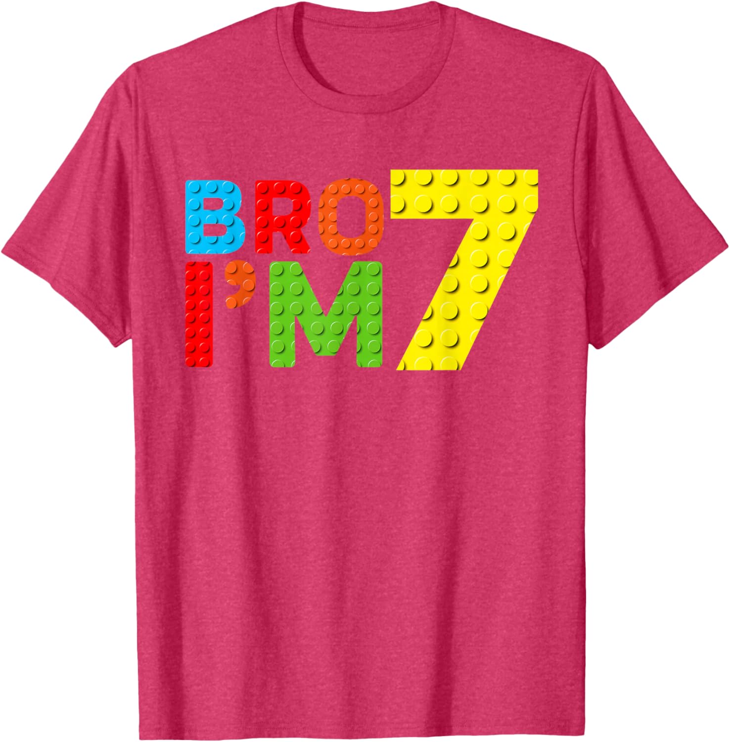 Adorable Boys 7th Birthday Building Block T-Shirt for Fun Celebration - 28