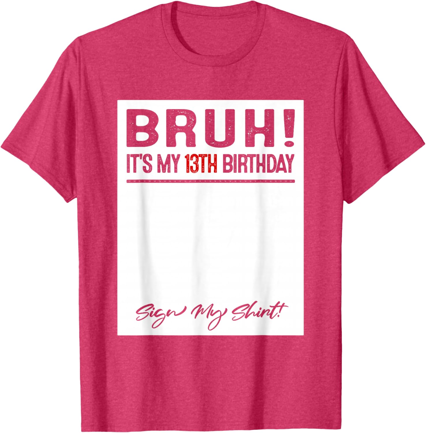 Cool 13 Year Old Birthday Sign T-Shirt for Boys and Girls Celebration - 9