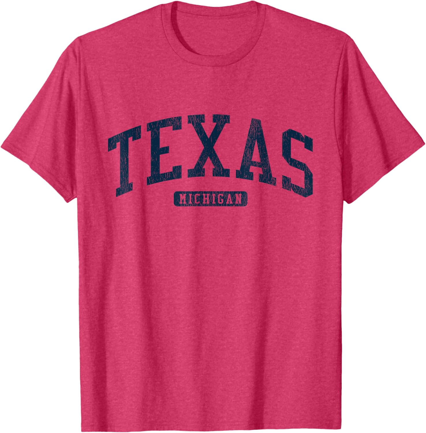 Texas Michigan College Blue T-Shirt Stylish Casual Wear for Students - 4
