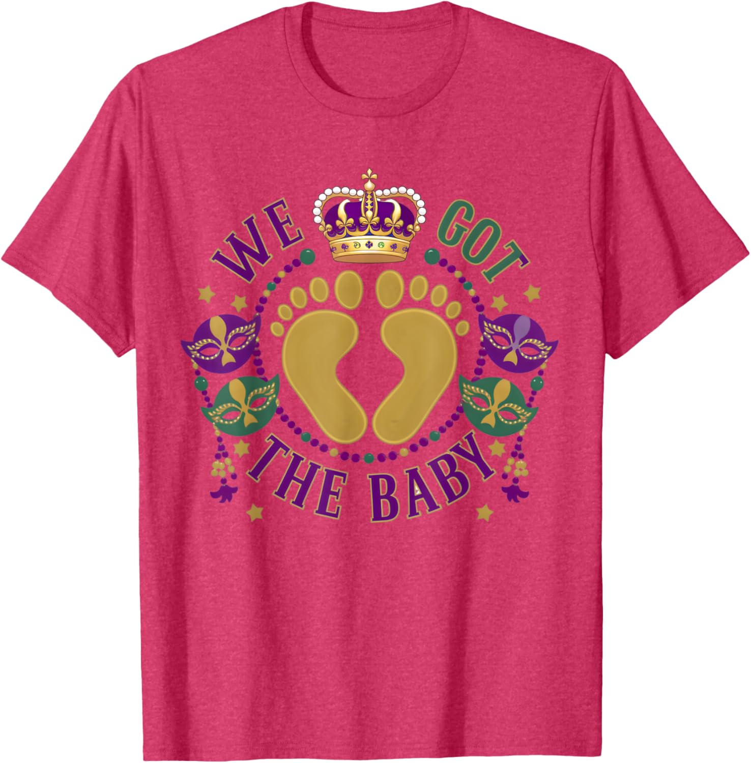 We Got The Baby Mardi Gras Pregnancy Announcement T-Shirt for Moms - 28