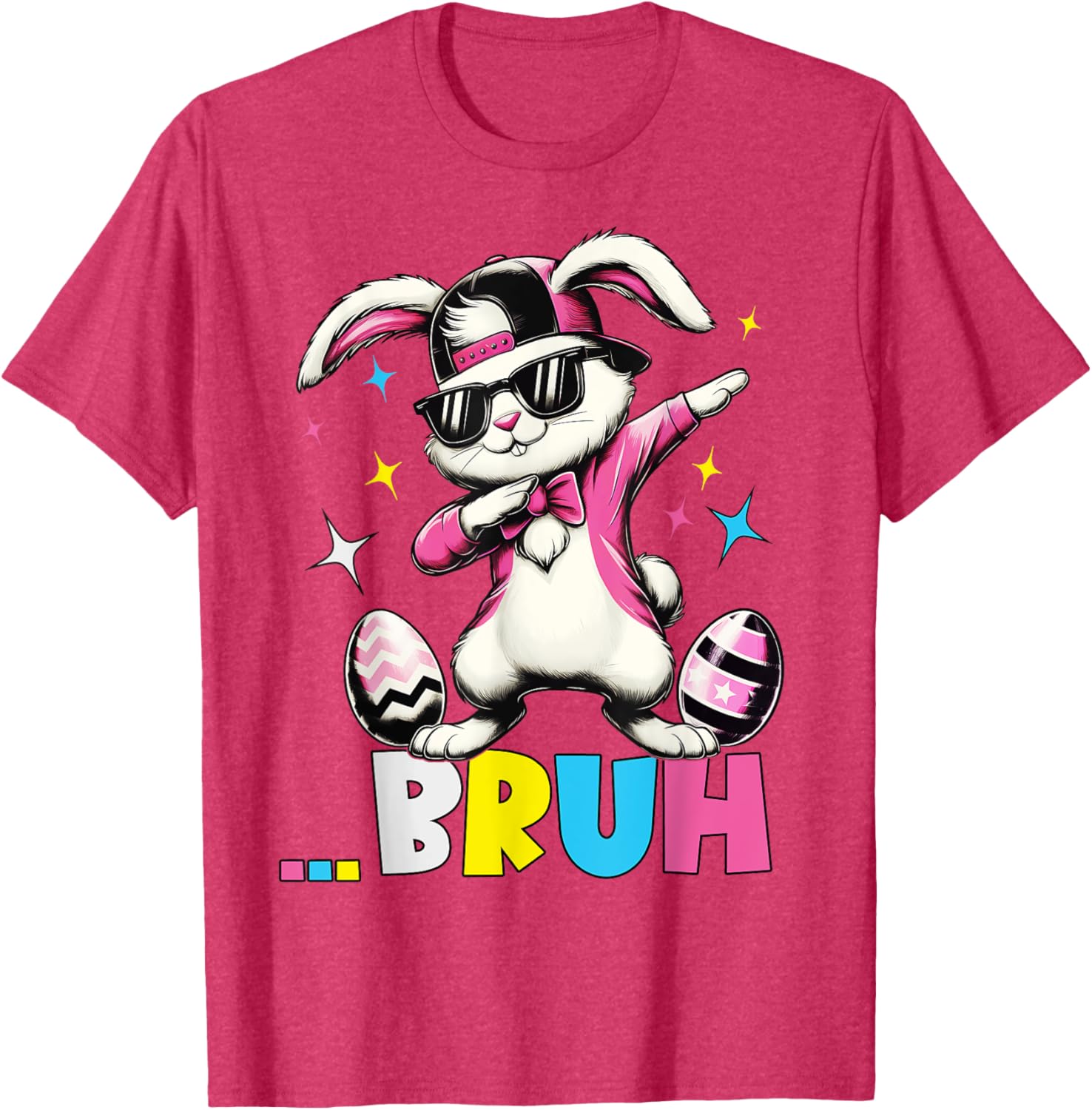 Cool Dabbing Bunny Sunglasses Easter T-Shirt for Kids and Teens - 2
