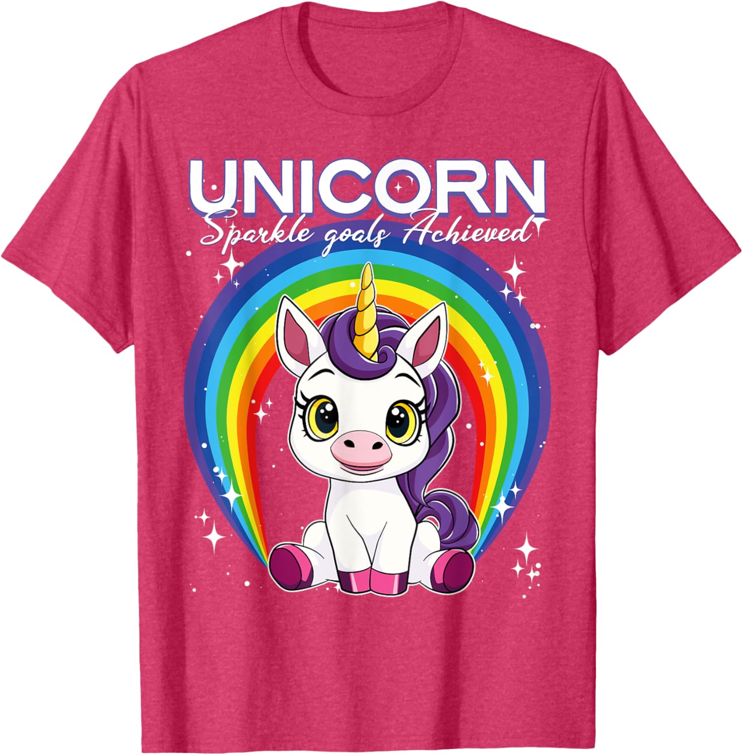 Unicorn Sparkle Goals Achieved T-Shirt for Dreamers and Believers - 15