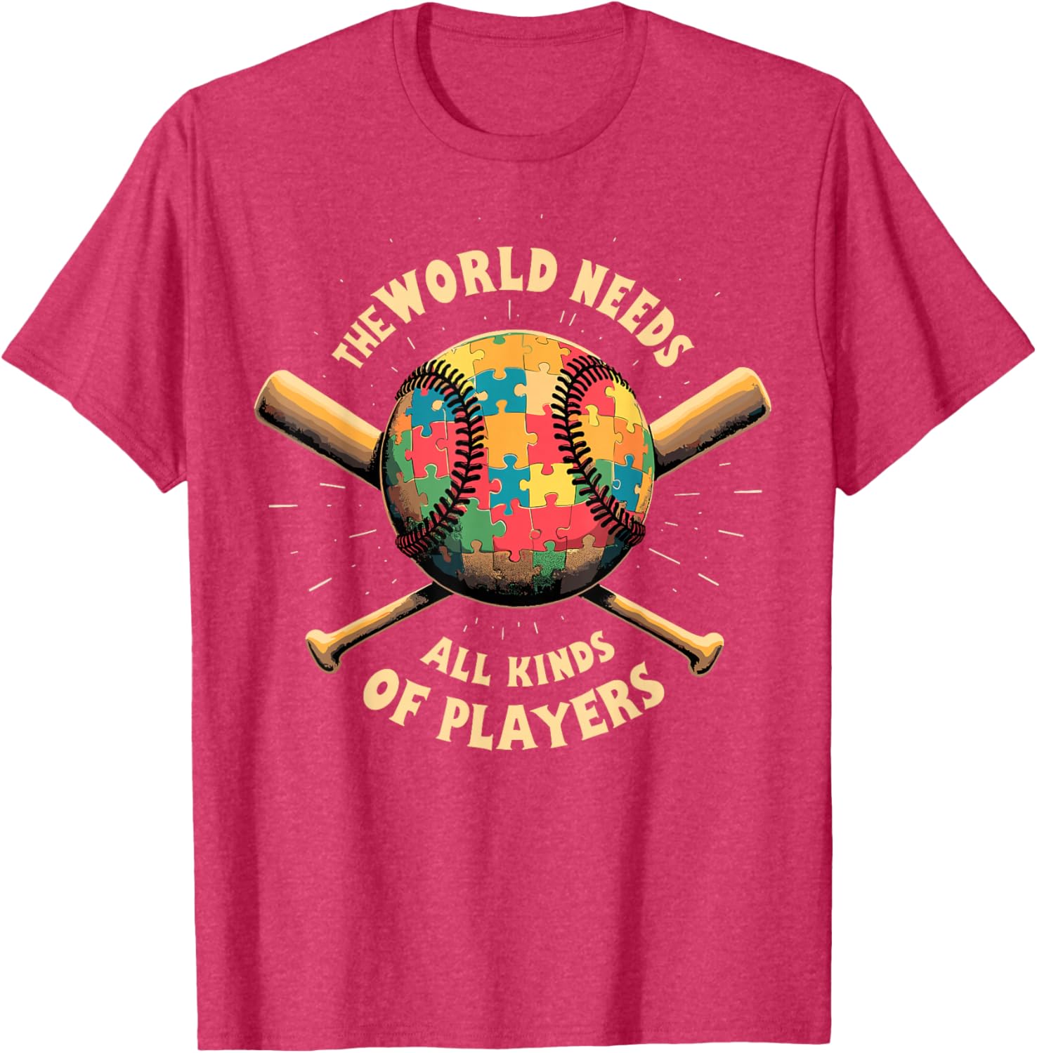 Autism Awareness Support T-Shirt for Baseball Players and Fans - 17
