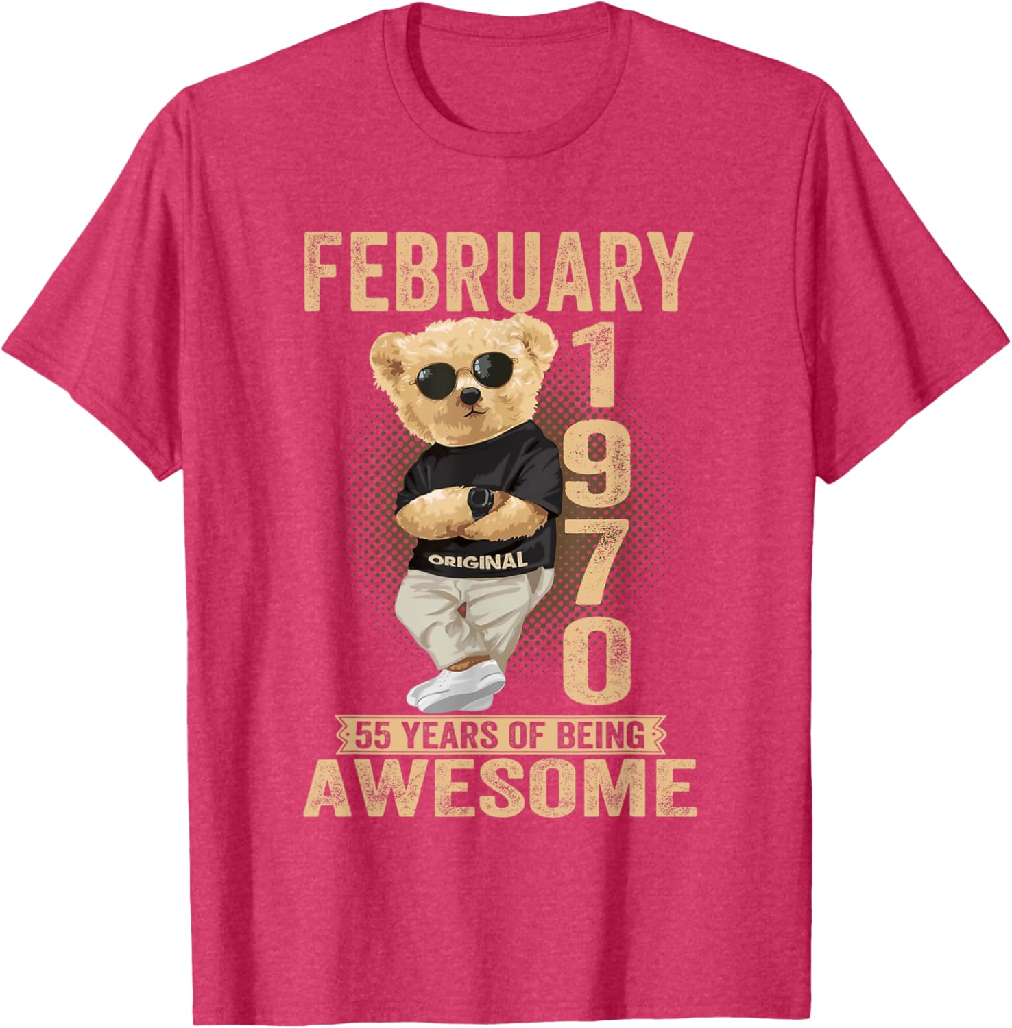 Awesome Teddy Bear T-Shirt for February 55th Birthday Celebrations - 23