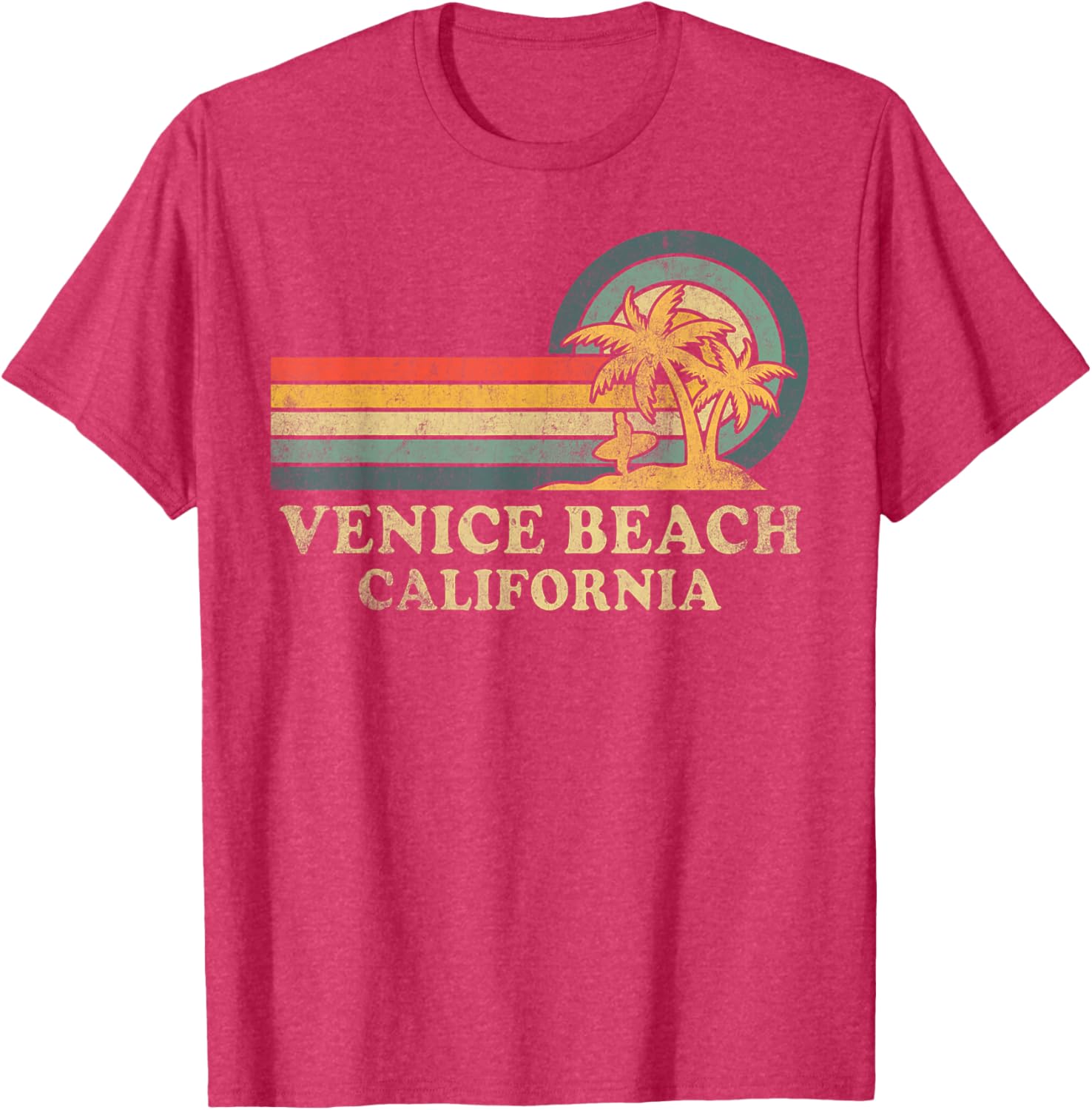 Vintage Venice Beach Family Vacation Palm Tree T-Shirt for Fun Lovers - 15
