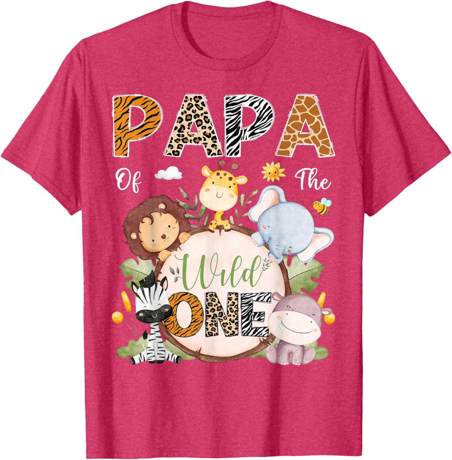 Papa Of The Wild One 1st Birthday Safari T-Shirt for Jungle Lovers - 9