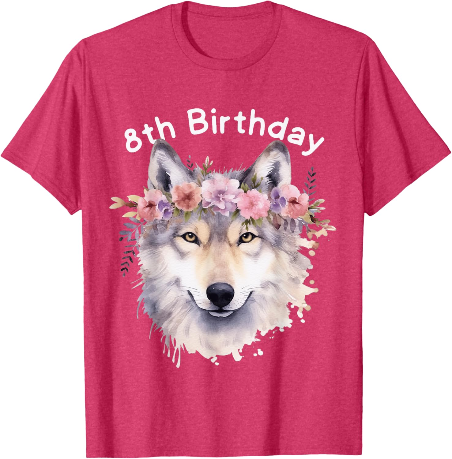 Adorable 8th Wolf Birthday T-Shirt for Girls - Perfect Wolf Pack Party Wear - 25