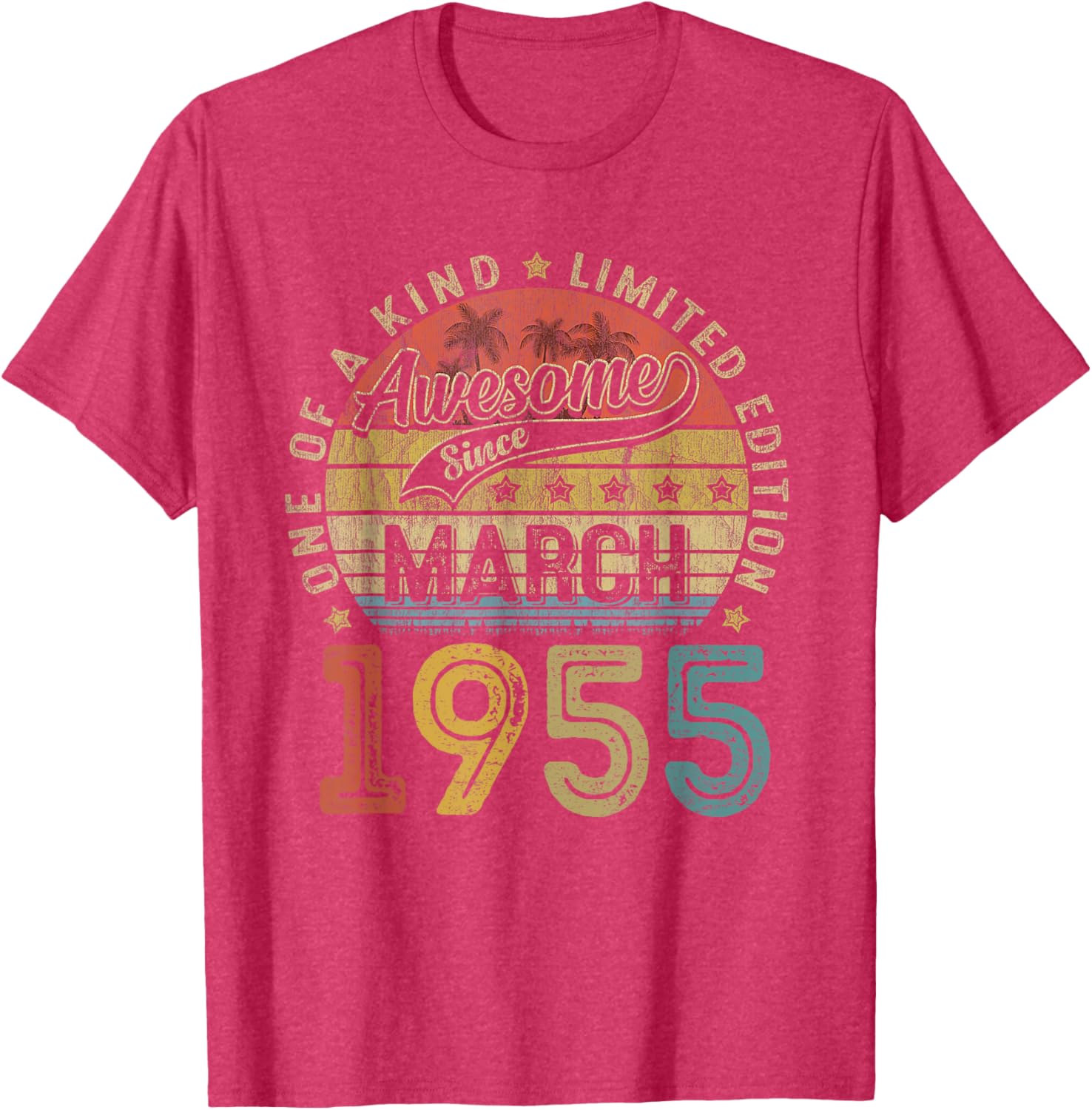 Funny 70th Birthday T-Shirt Vintage Retro March 1955 Gift for Him/Her - 6