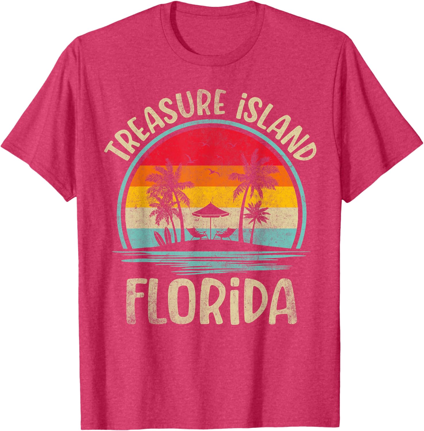 Treasure Island Florida Family Vacation Palm Tree T-Shirt for Summer Fun - 6