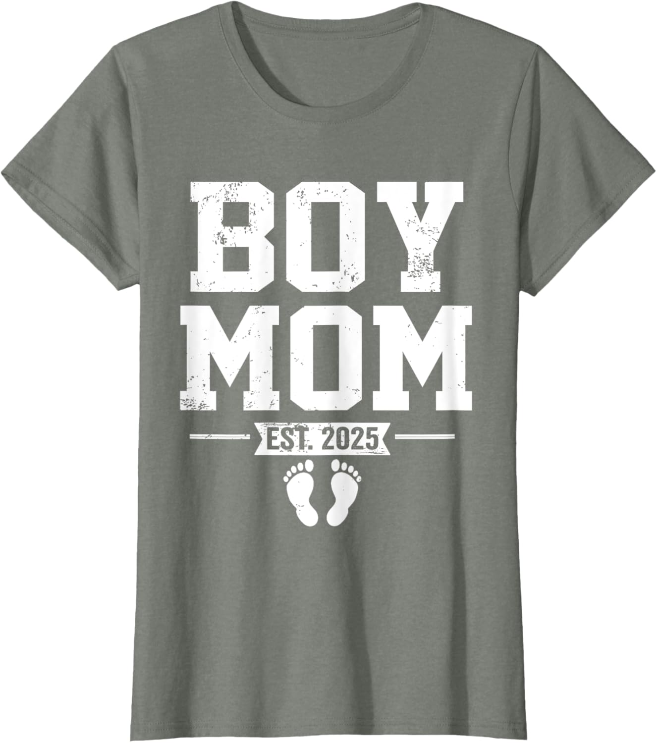 Boy Mom Established 2025 Newborn Mother's Day Gift T-Shirt - 1