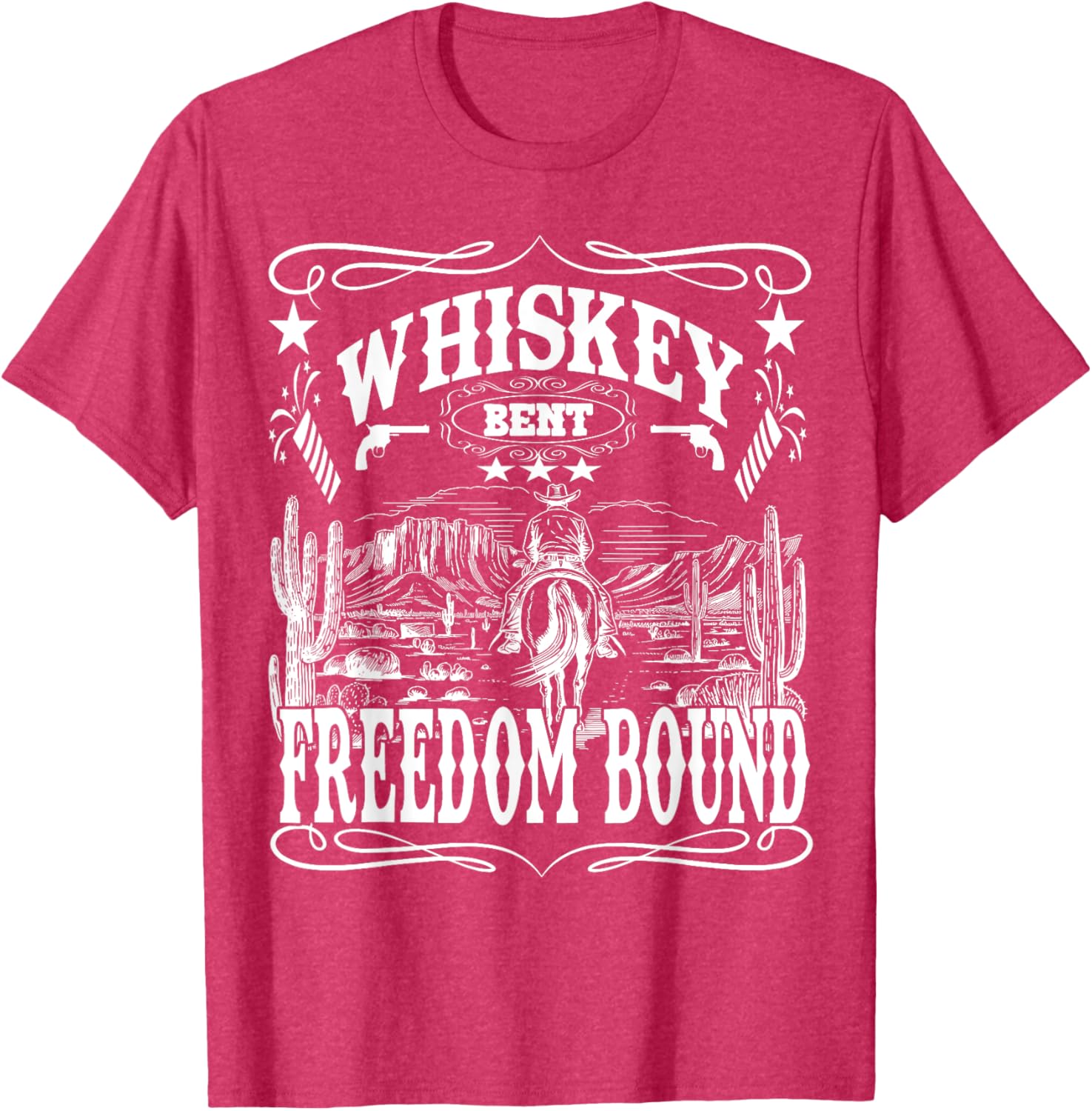 American Cowboy Whiskey Bent Freedom Bound T-Shirt for Comfortable Style - 6