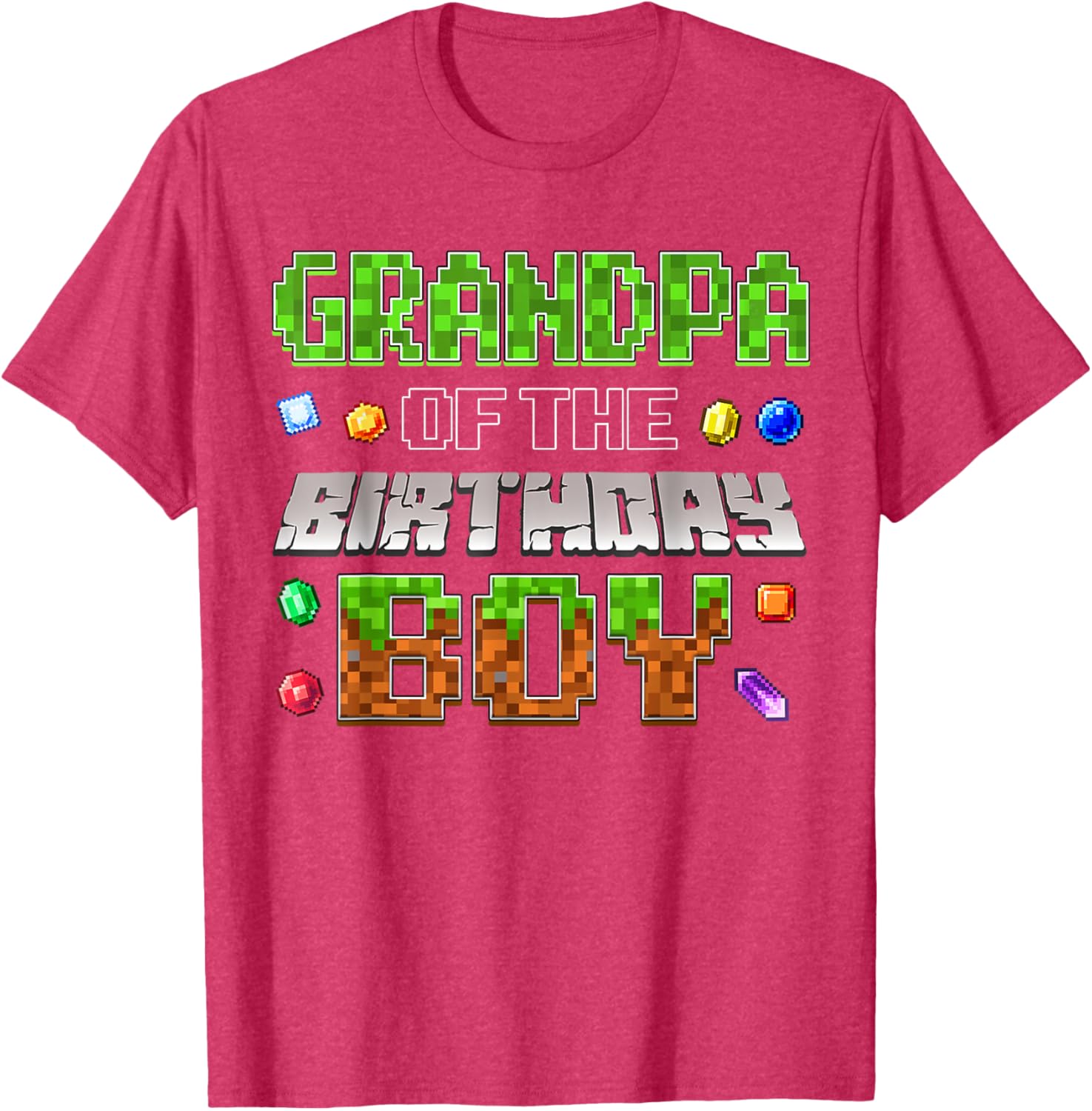 Grandpa of the Birthday Boy Pixel Number T-Shirt for Fun Celebrations - 11