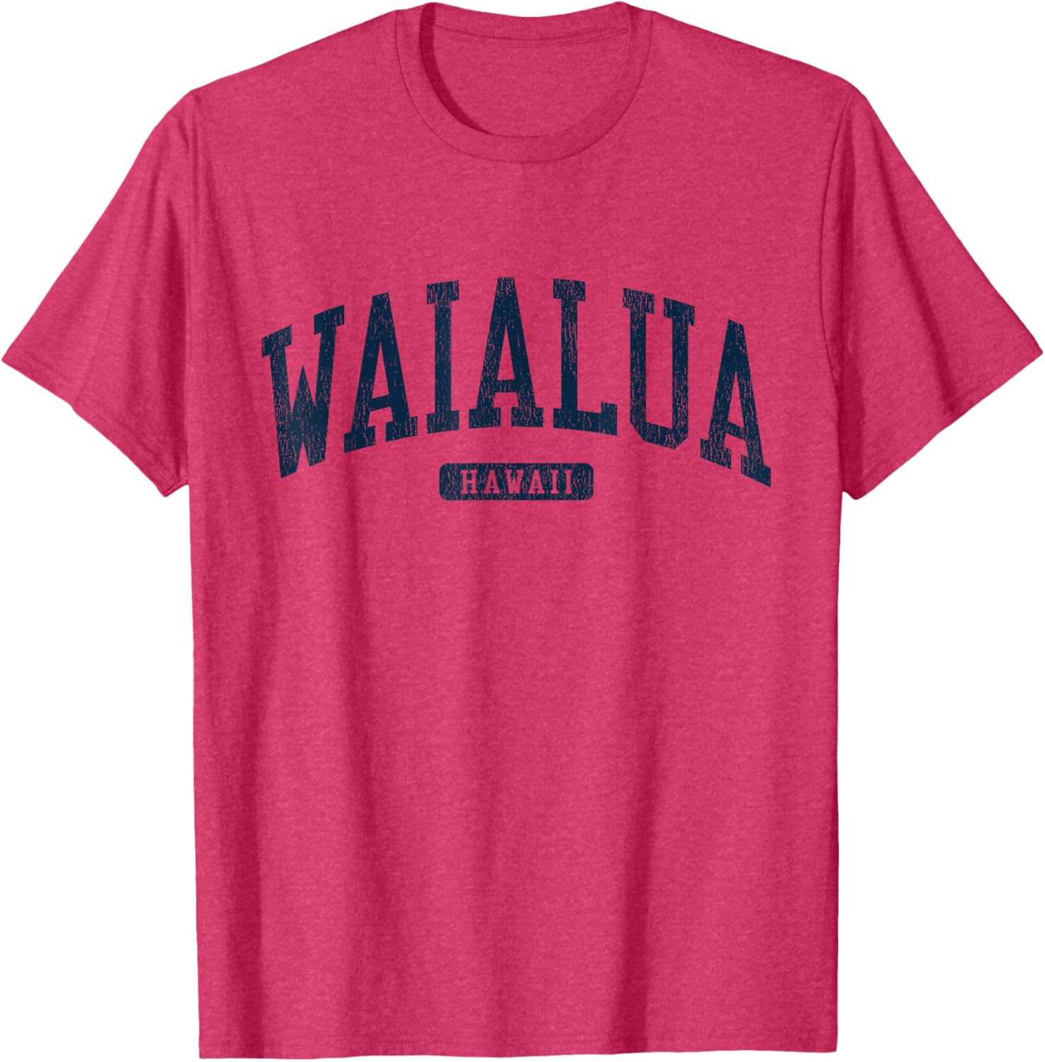 Waialua Hawaii College Style Blue T-Shirt for Casual Wear and Comfort - 14
