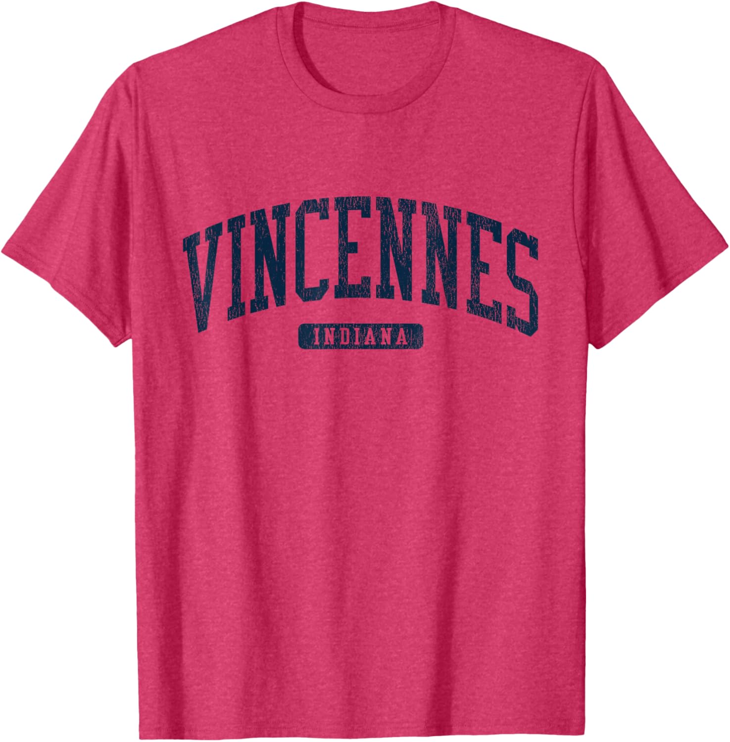 Vincennes Indiana College Style Blue T-Shirt for Students and Alumni - 12