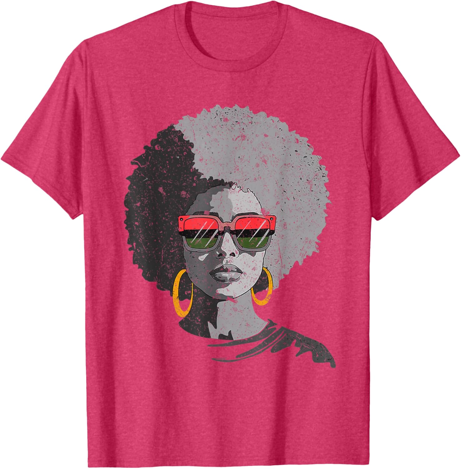 Black Queen Afro Melanin Juneteenth T-Shirt for Women - Stylish & Proud - 10