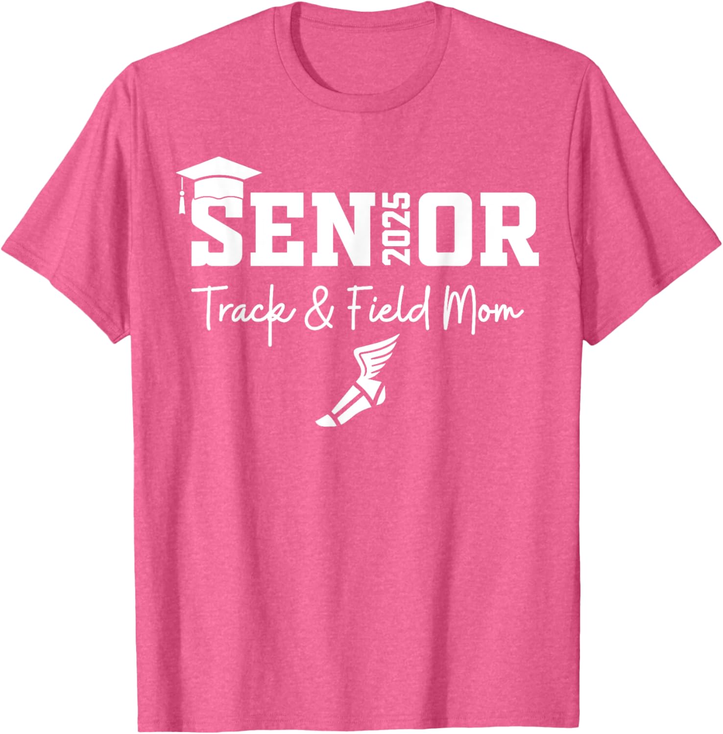 Track and Field Senior Mom Class of 2025 Graduation T-Shirt for Proud Moms - 11